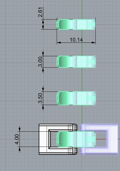 Watch clasp 4 sizes 3D print model_3