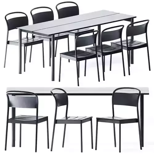 Linear Steel Table by Muuto