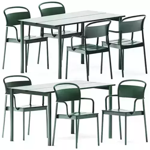 Linear Steel Outdoor Table by Muuto