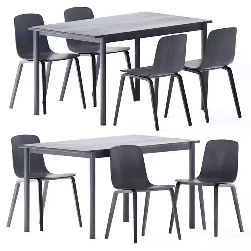 Linear Wood Outdoor Table by Muuto