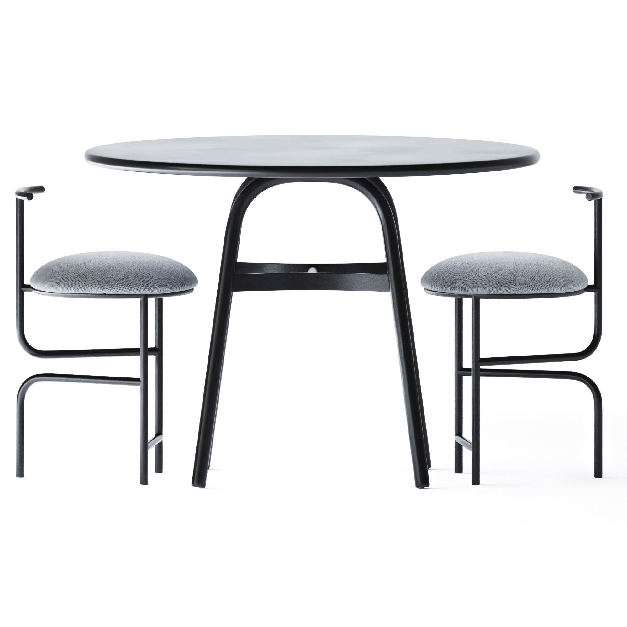 Ming Aluminum Dining Table by Stellar Works 3D model_2