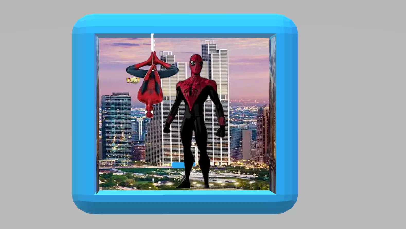 A COOL BOX 3D PICTURE FRAME WITH SPIDERMAN Free low-poly 3D model