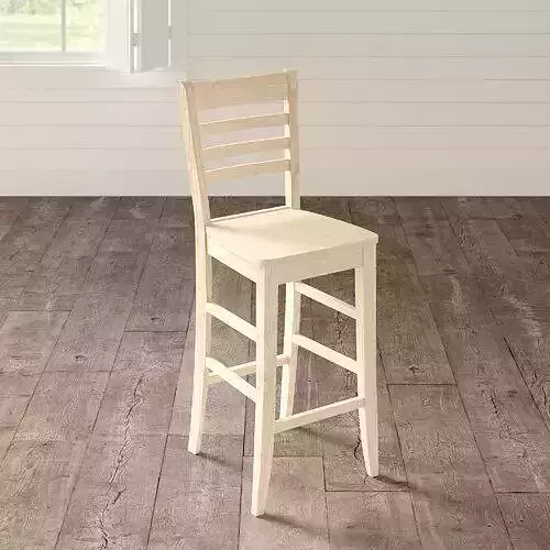 Landingville Wood Bar Stool Free 3D model