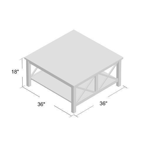Rossitano Solid Wood Coffee Table with Storage 3D model_7