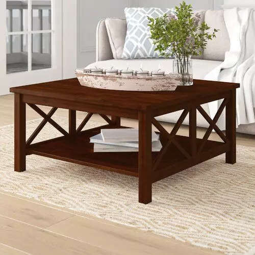 Rossitano Solid Wood Coffee Table with Storage 3D model_0