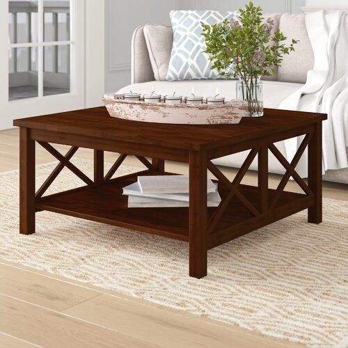 Rossitano Solid Wood Coffee Table with Storage 3D model CGTrader