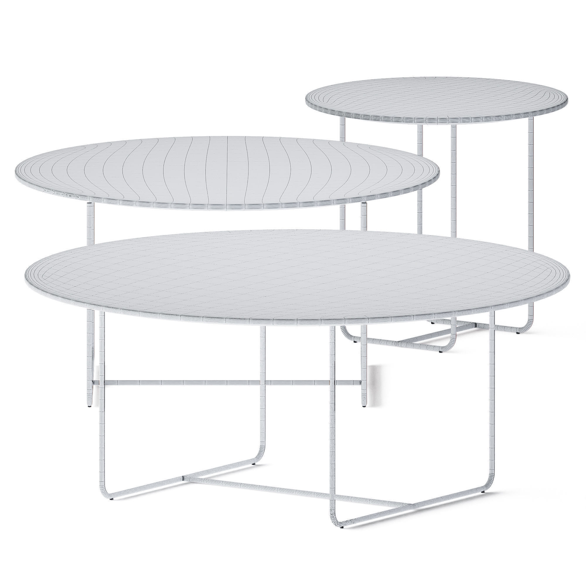 Metal Round Coffee Table Laura by Jori 3D model_2