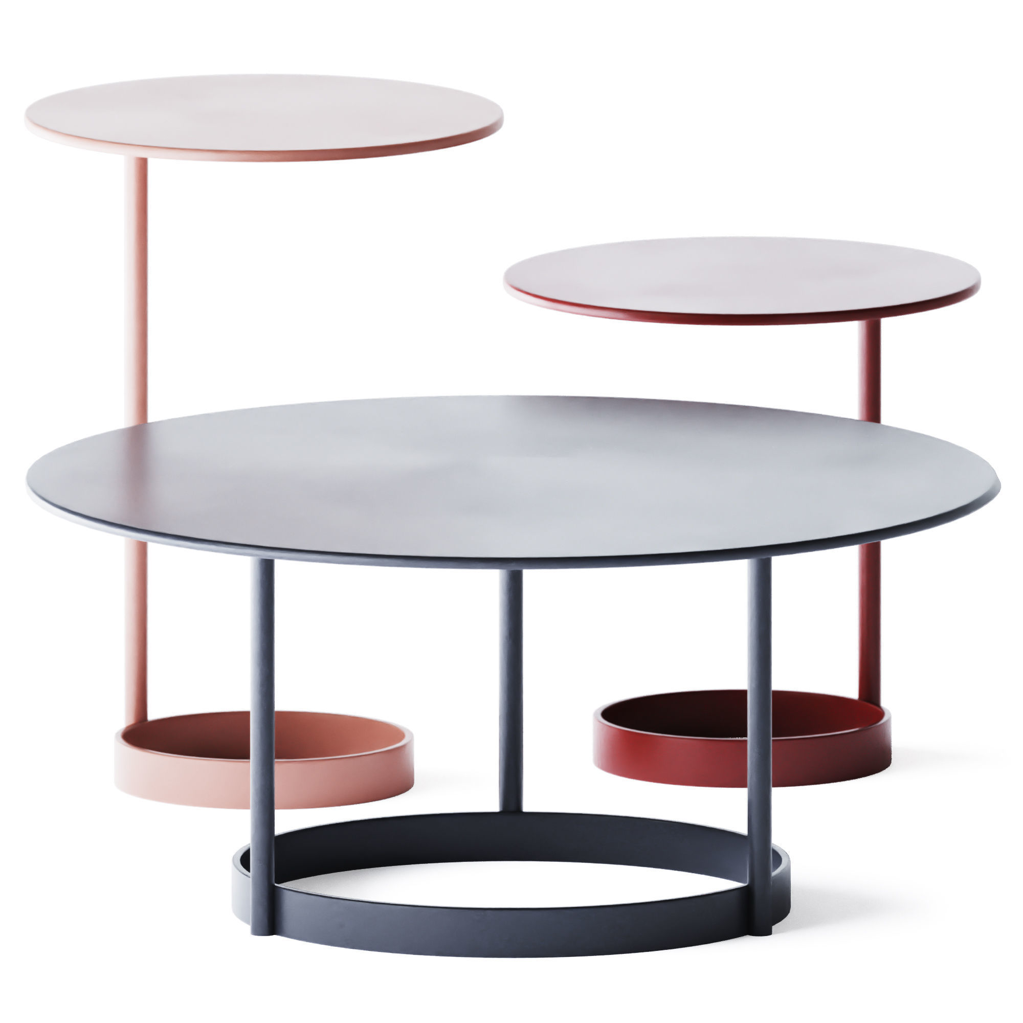 Metal Round Coffee Table Sposa by Jori 3D model_1