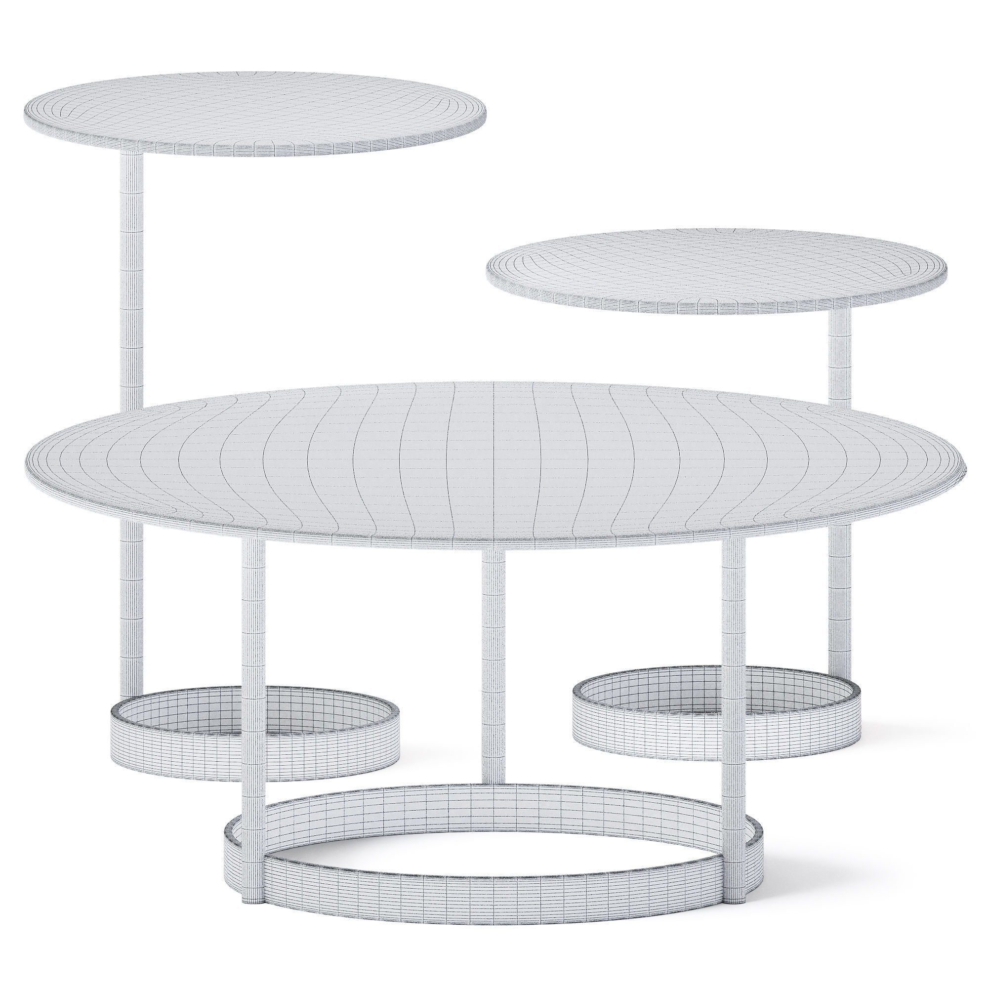Metal Round Coffee Table Sposa by Jori 3D model_2