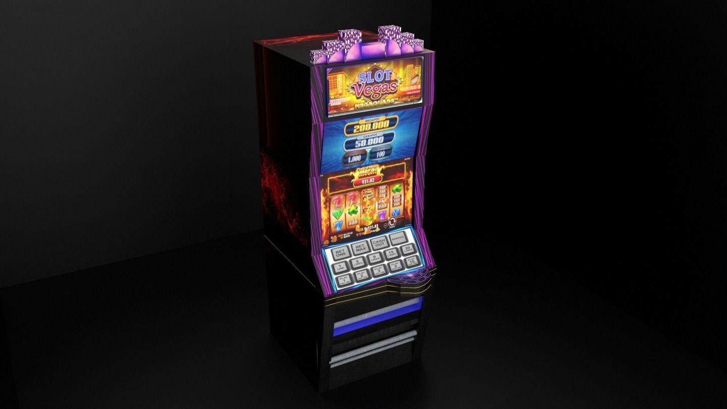 Modern Casino Slot Machine Low-poly 3D model_1