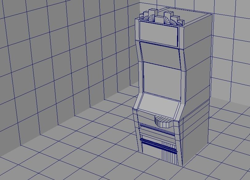 Modern Casino Slot Machine Low-poly 3D model_8