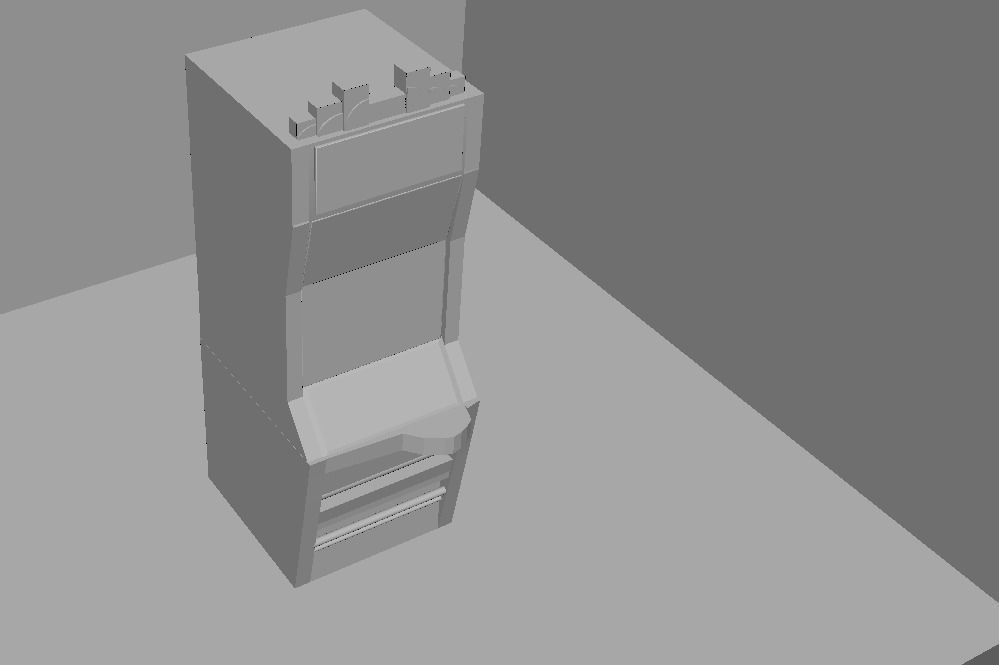 Modern Casino Slot Machine Low-poly 3D model_5