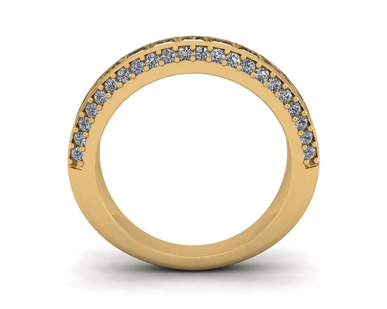 Princess Channet Setting Ring  3D print model_8