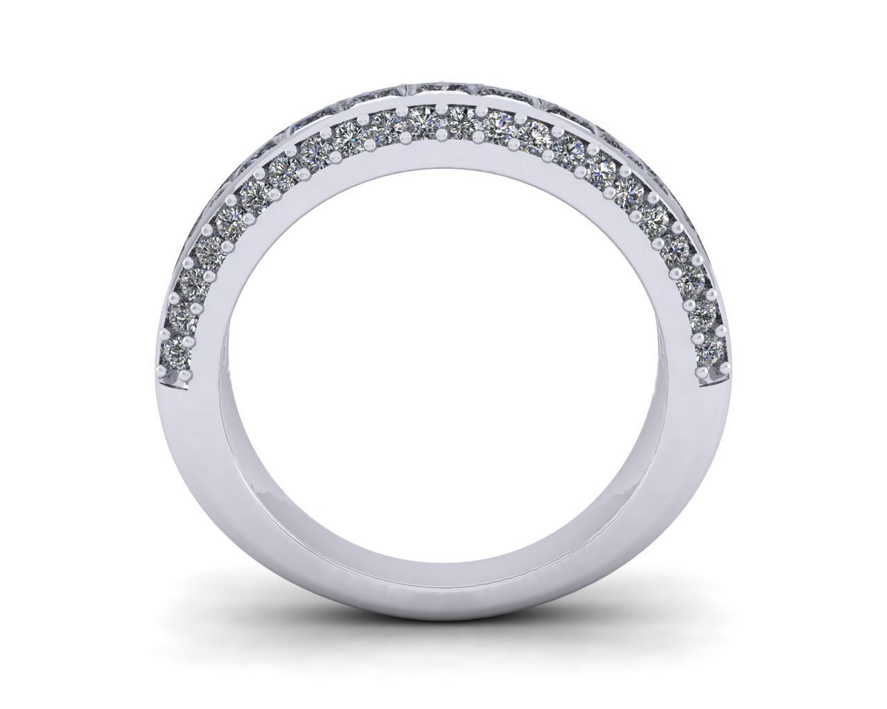 Princess Channet Setting Ring  3D print model_5