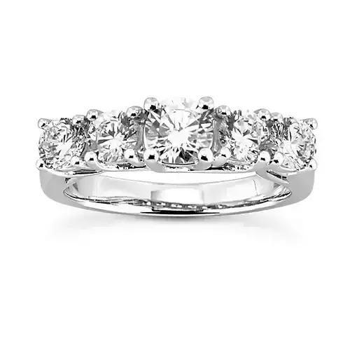 5 Stone Ring 3d Model 