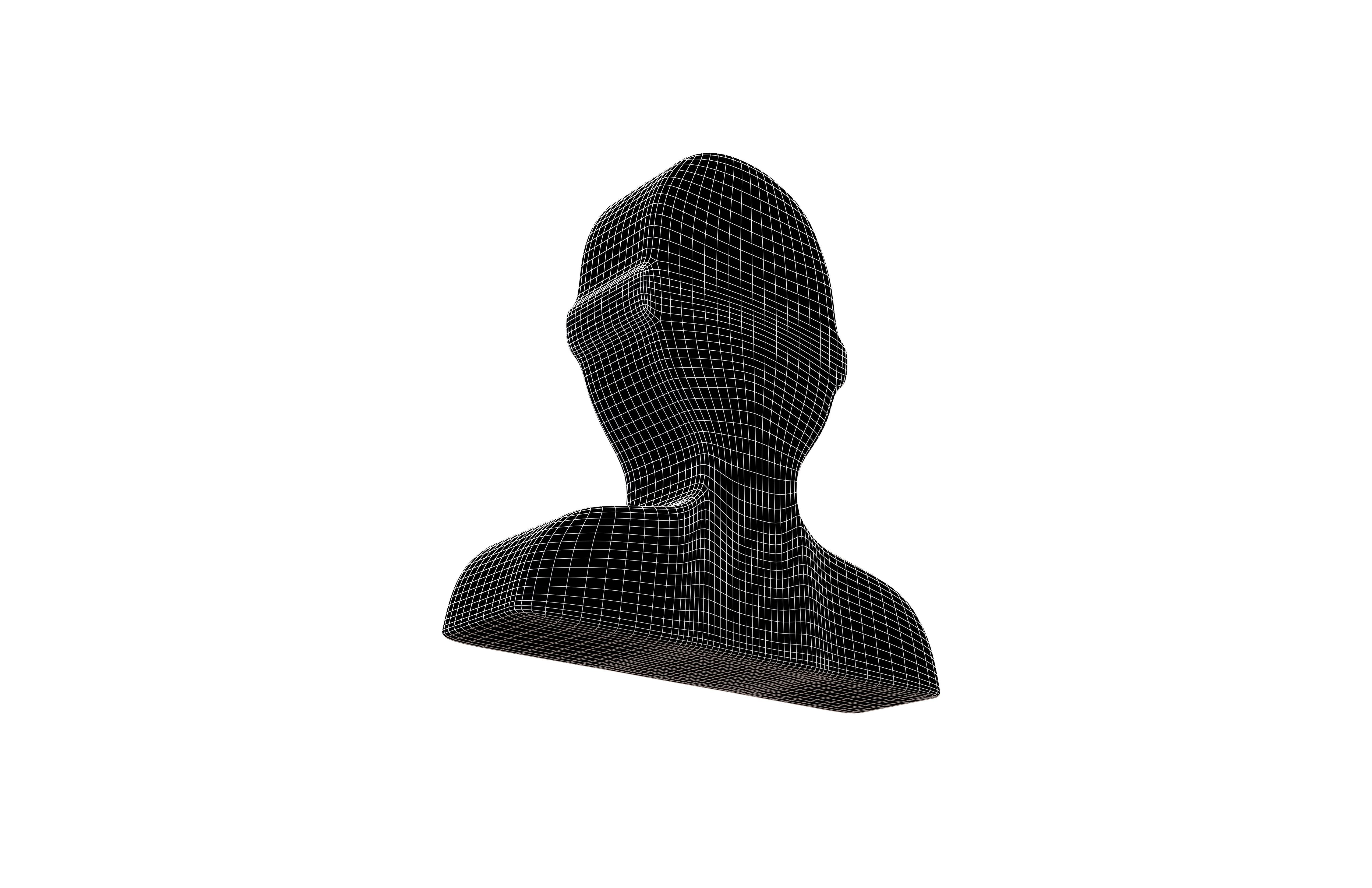 Bust in Silhouette v1 004 Low-poly 3D model_7