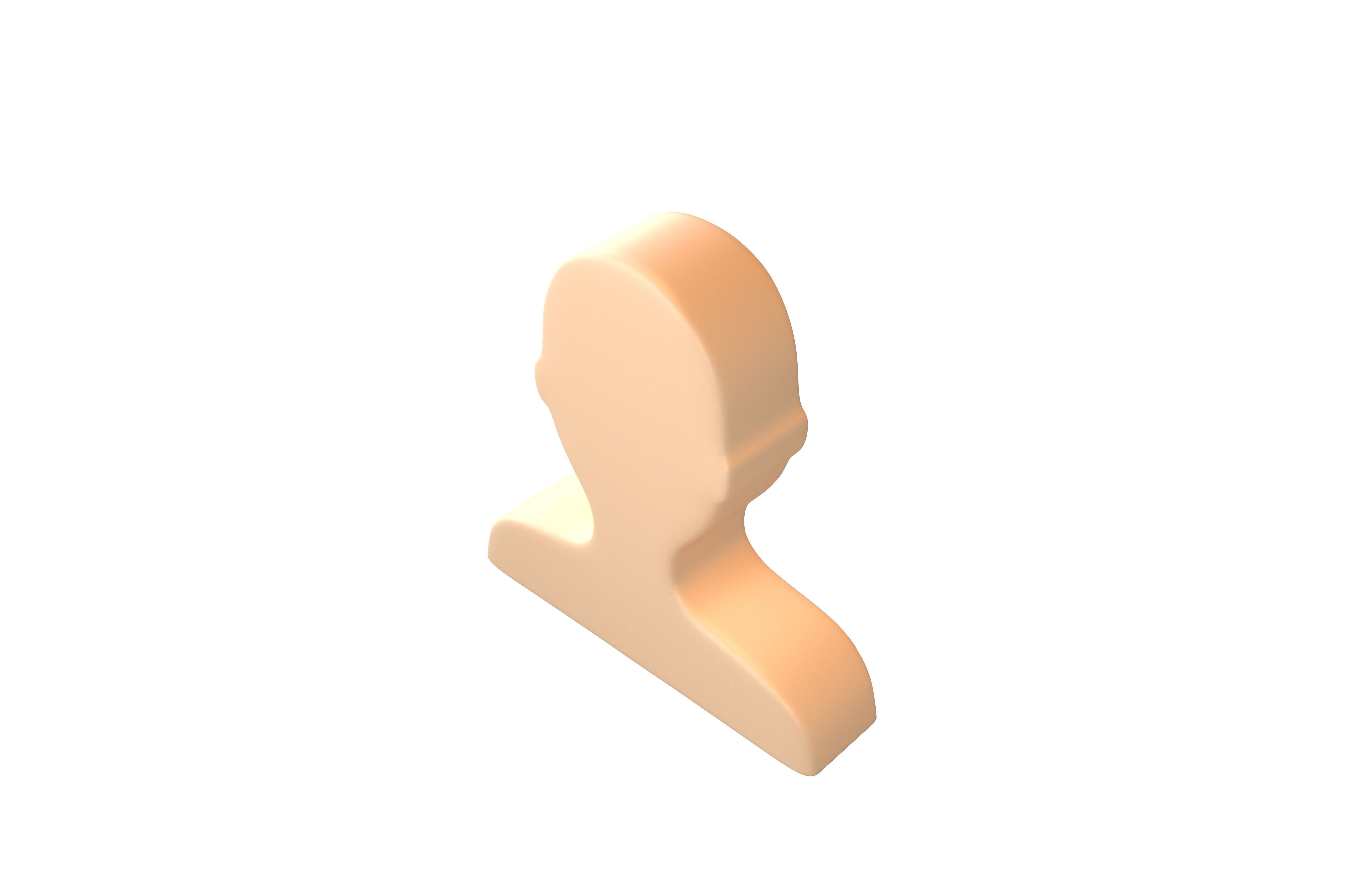 Bust in Silhouette v1 004 Low-poly 3D model_2