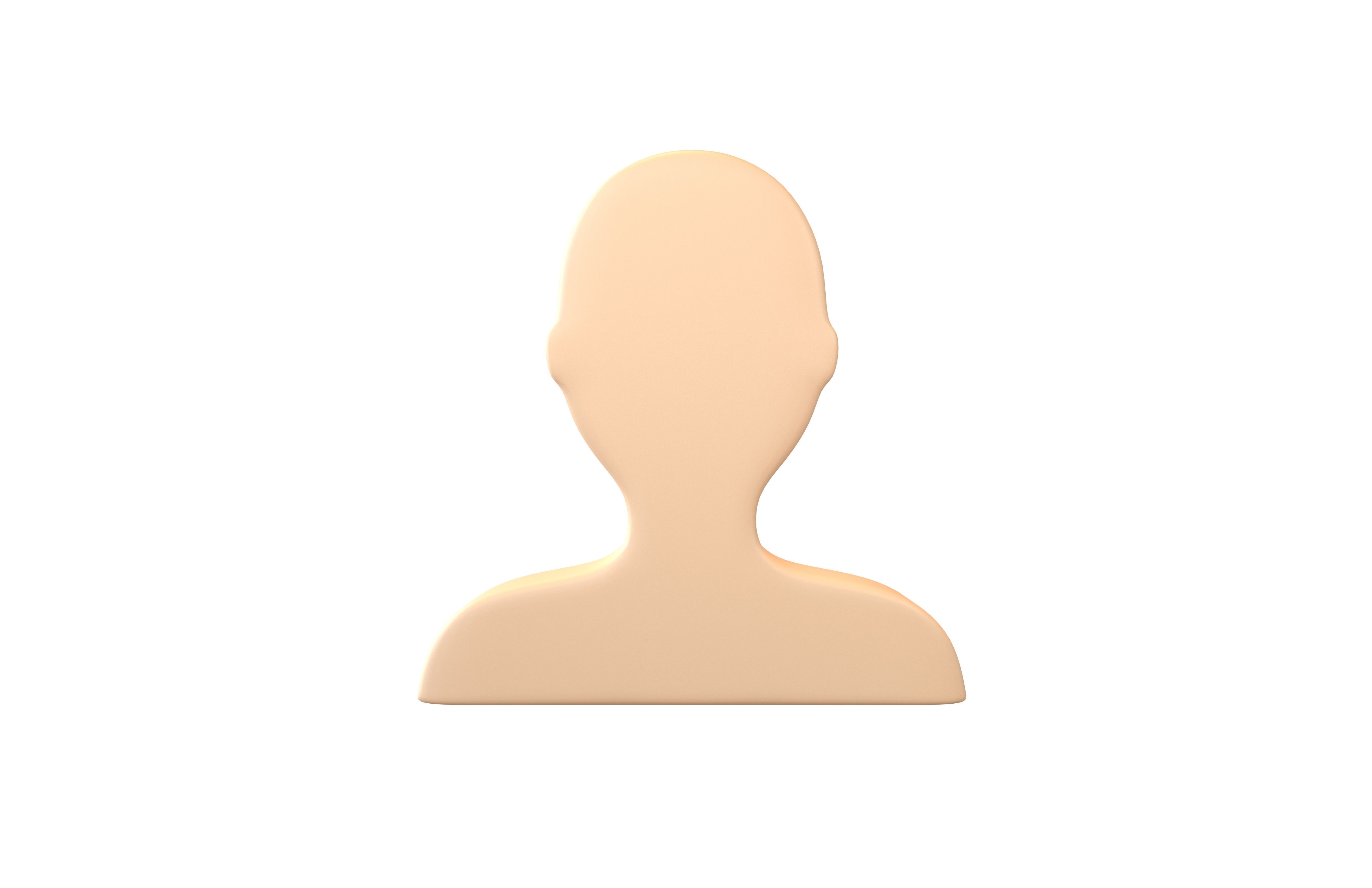 Bust in Silhouette v1 004 Low-poly 3D model_1