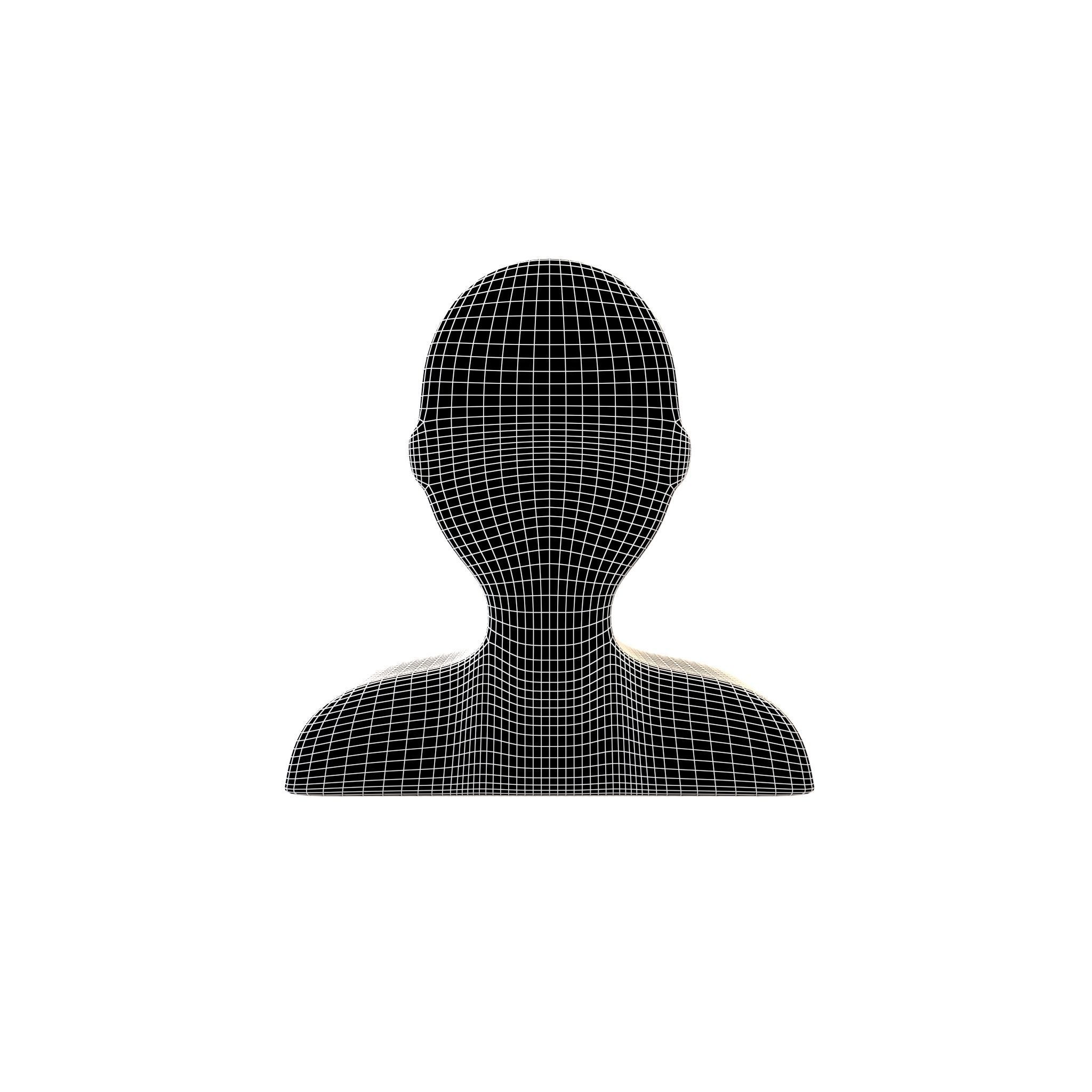 Bust in Silhouette v1 004 Low-poly 3D model_4