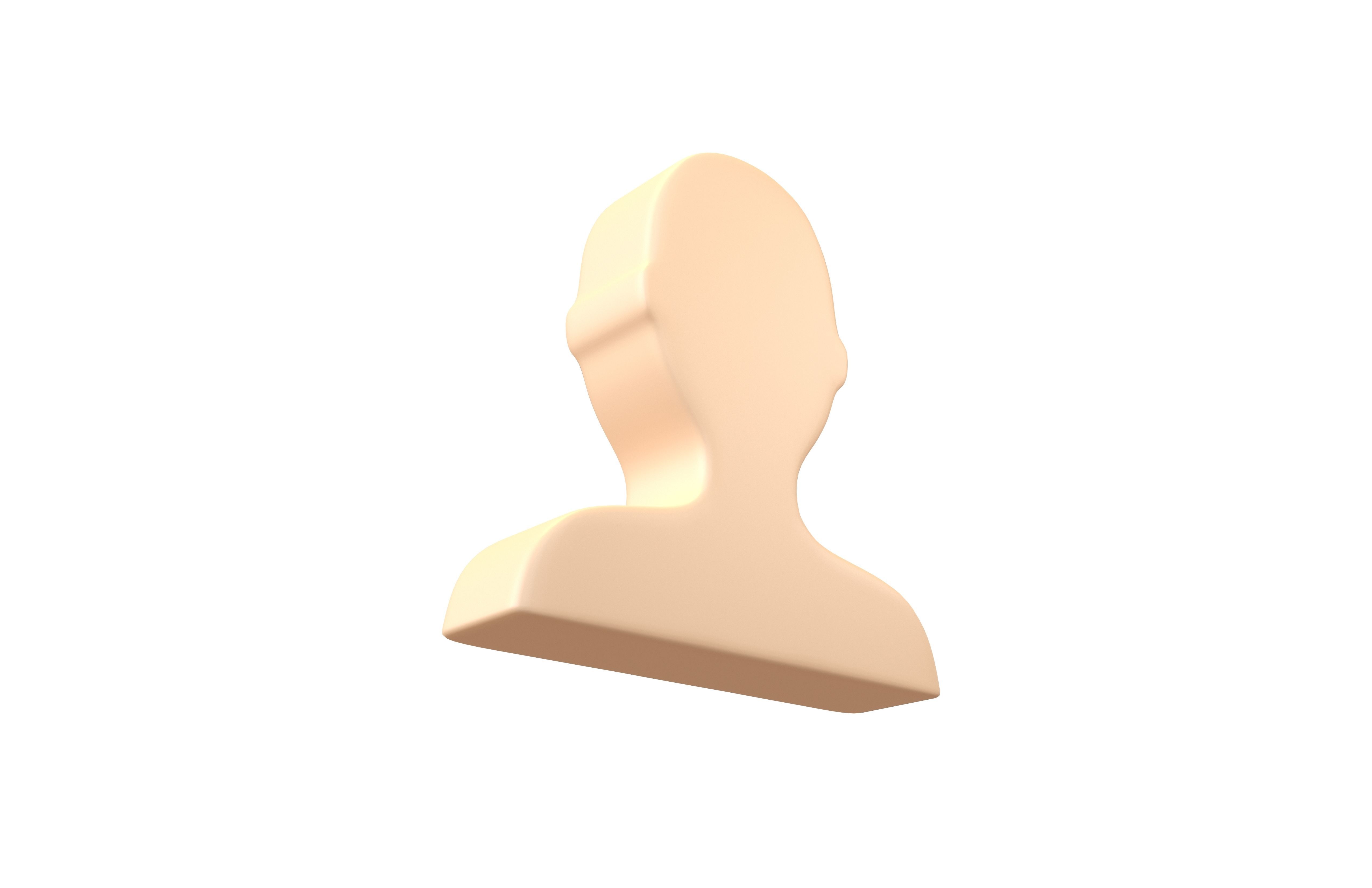 Bust in Silhouette v1 004 Low-poly 3D model_3