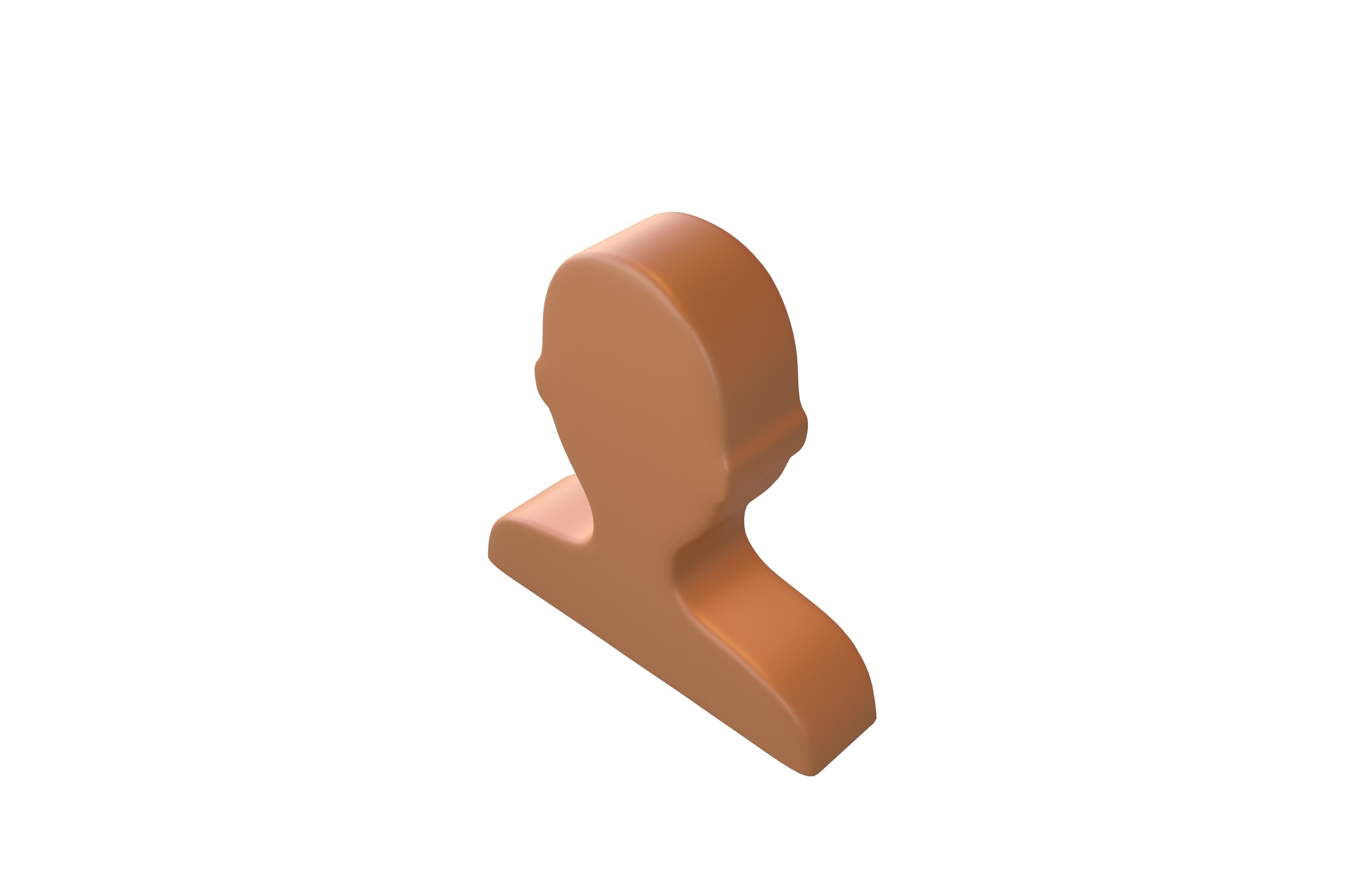 Bust in Silhouette v1 006 Low-poly 3D model_2