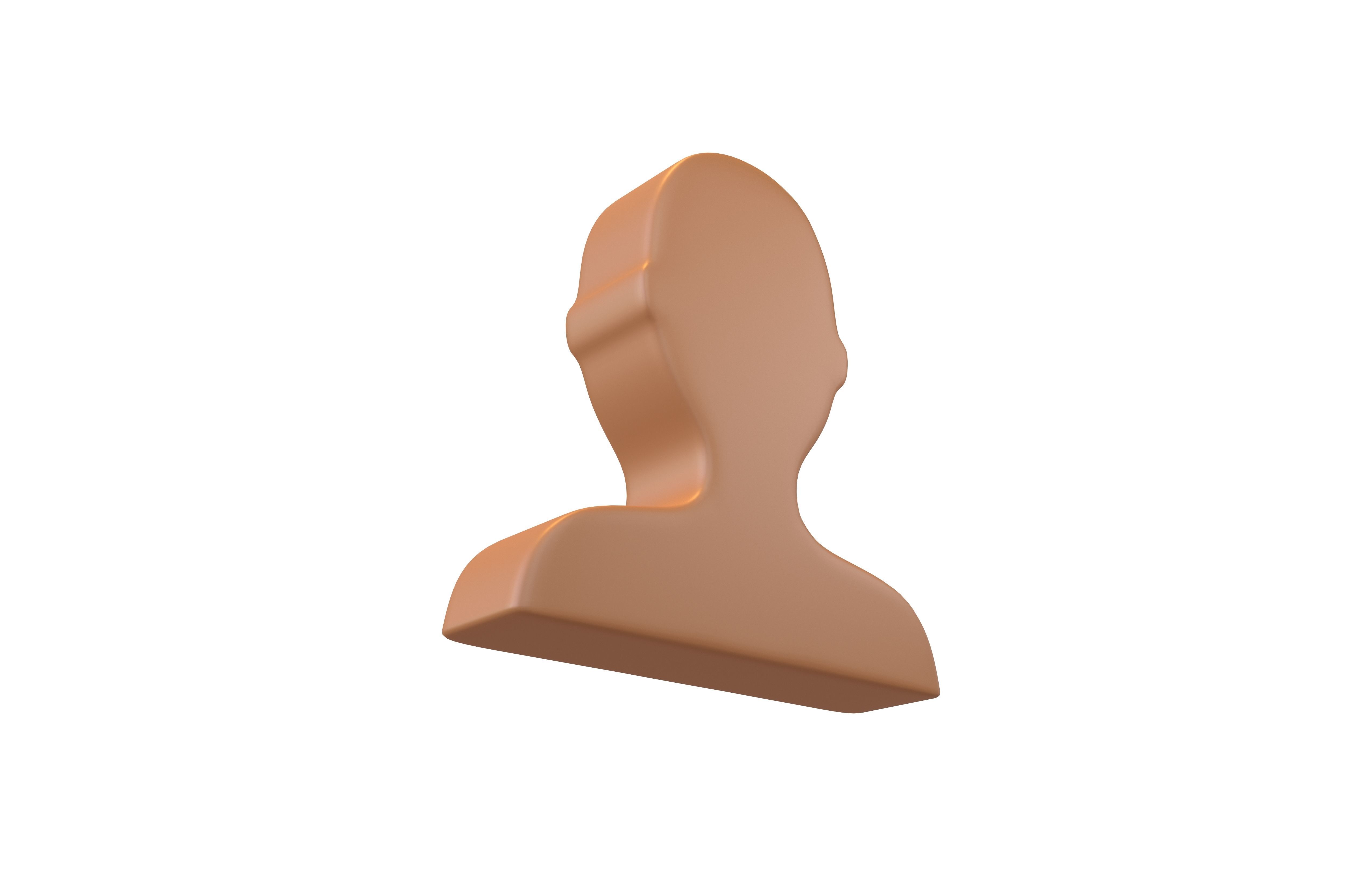 Bust in Silhouette v1 006 Low-poly 3D model_3