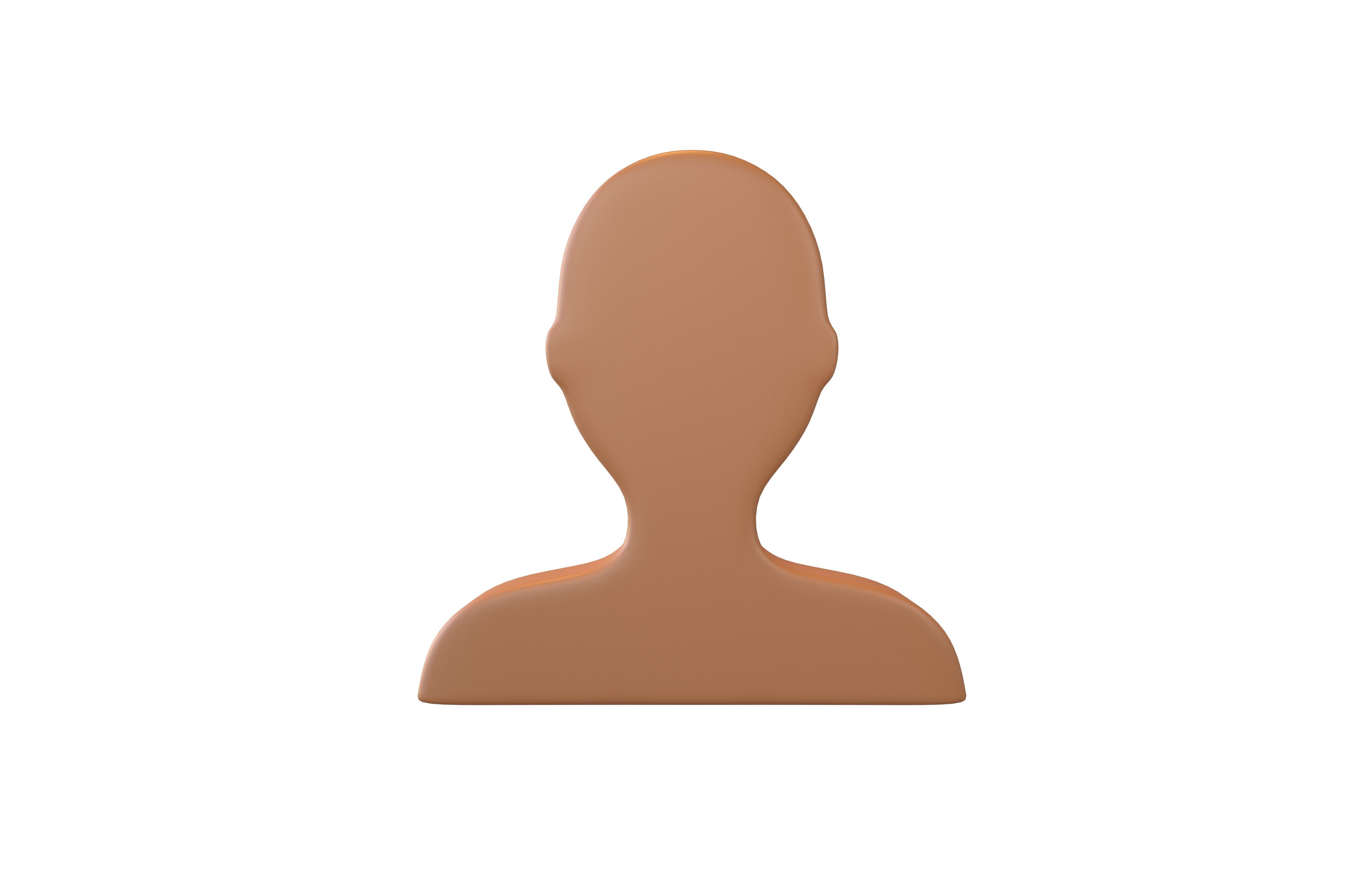 Bust in Silhouette v1 006 Low-poly 3D model_1