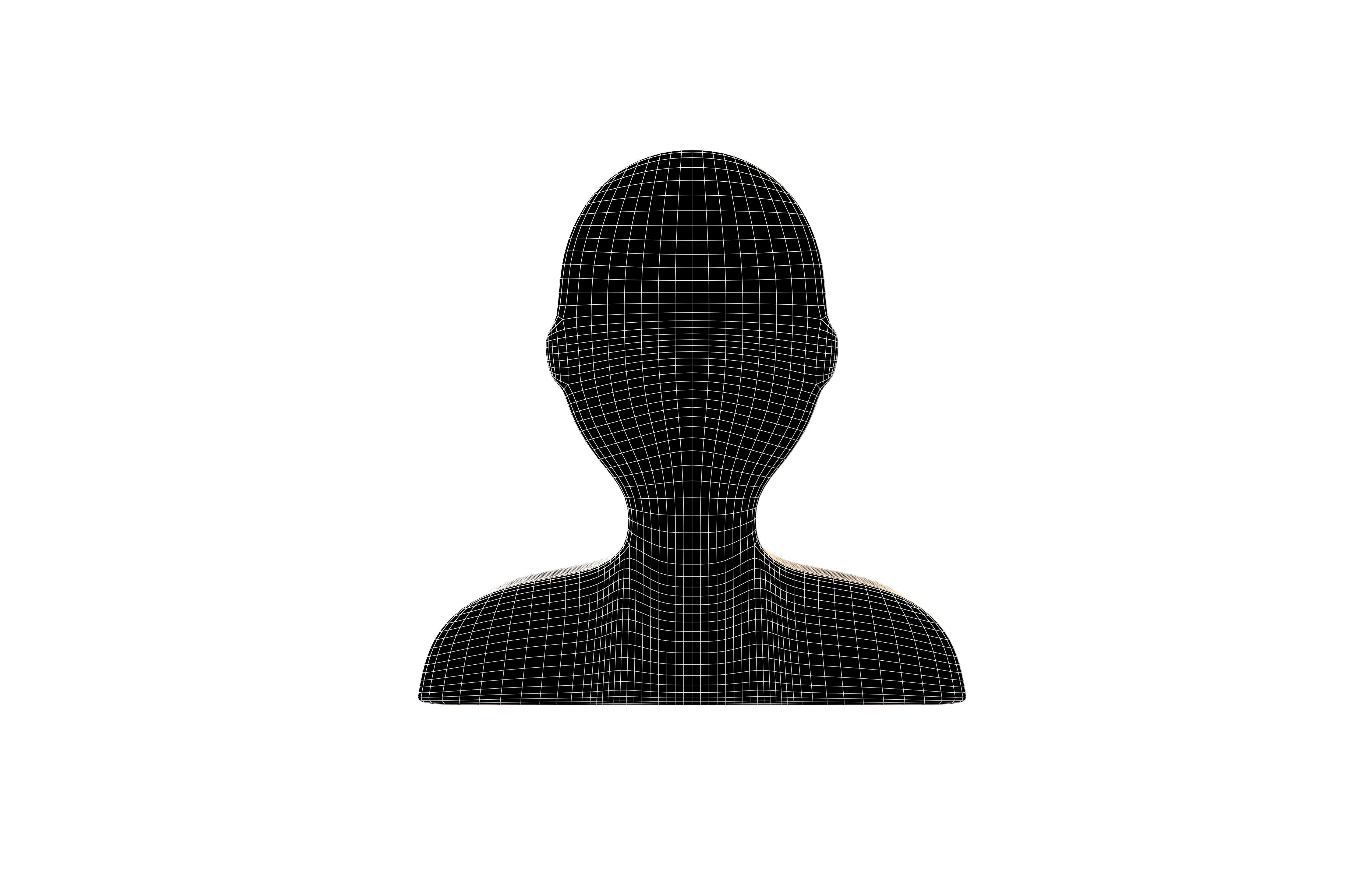 Bust in Silhouette v1 006 Low-poly 3D model_5