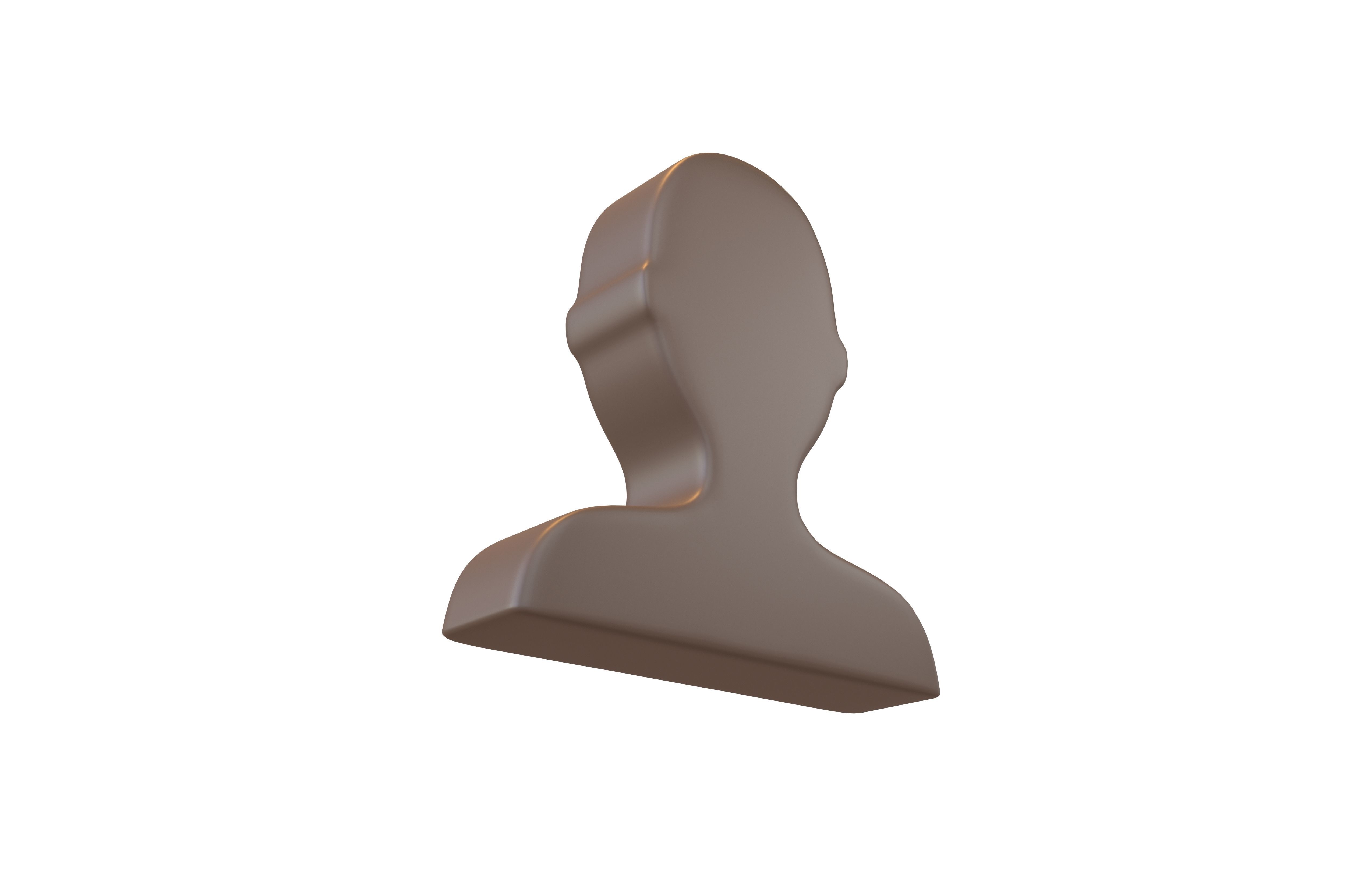 Bust in Silhouette v1 007 Low-poly 3D model_3