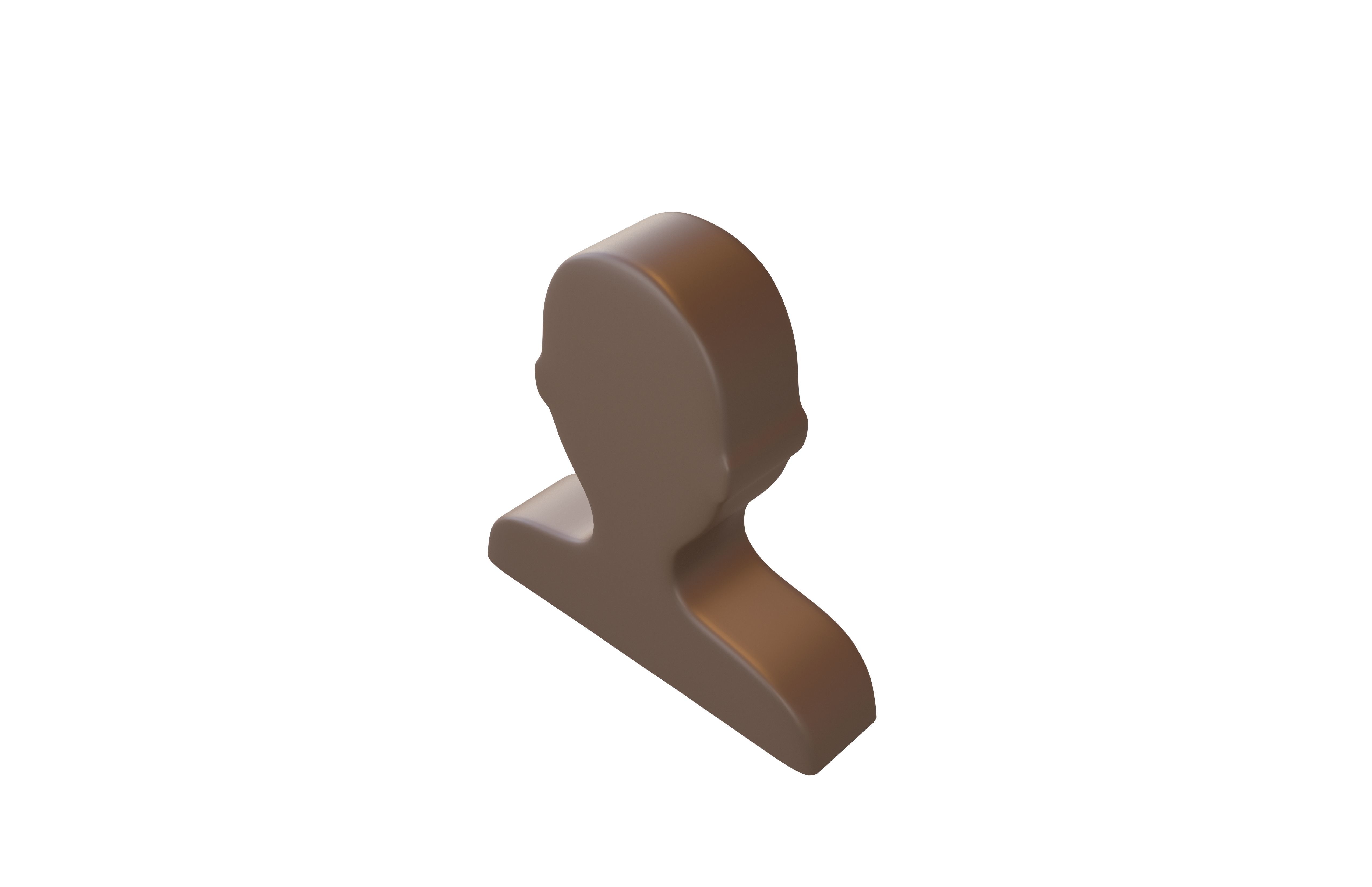 Bust in Silhouette v1 007 Low-poly 3D model_2