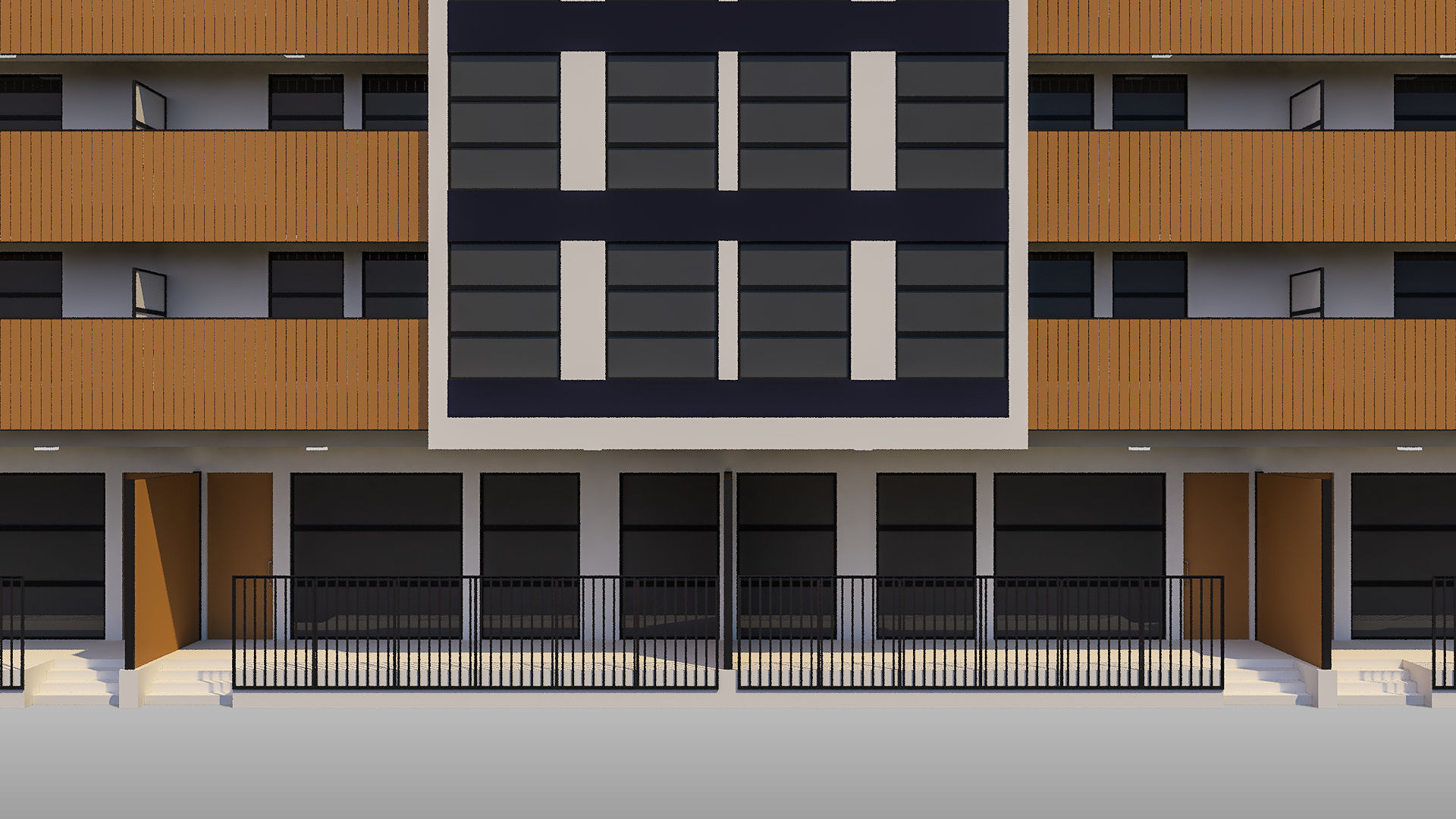 Apartment Building 005 3D model_7