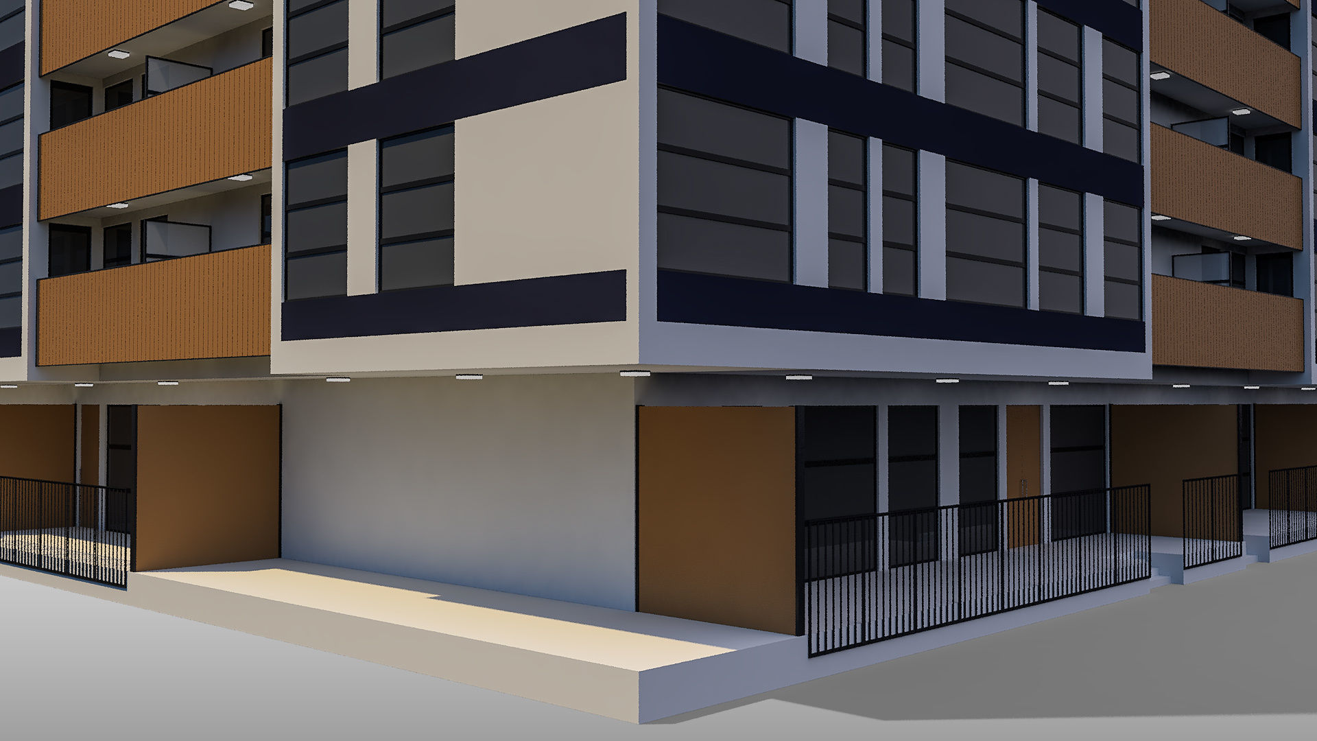 Apartment Building 005 3D model_6