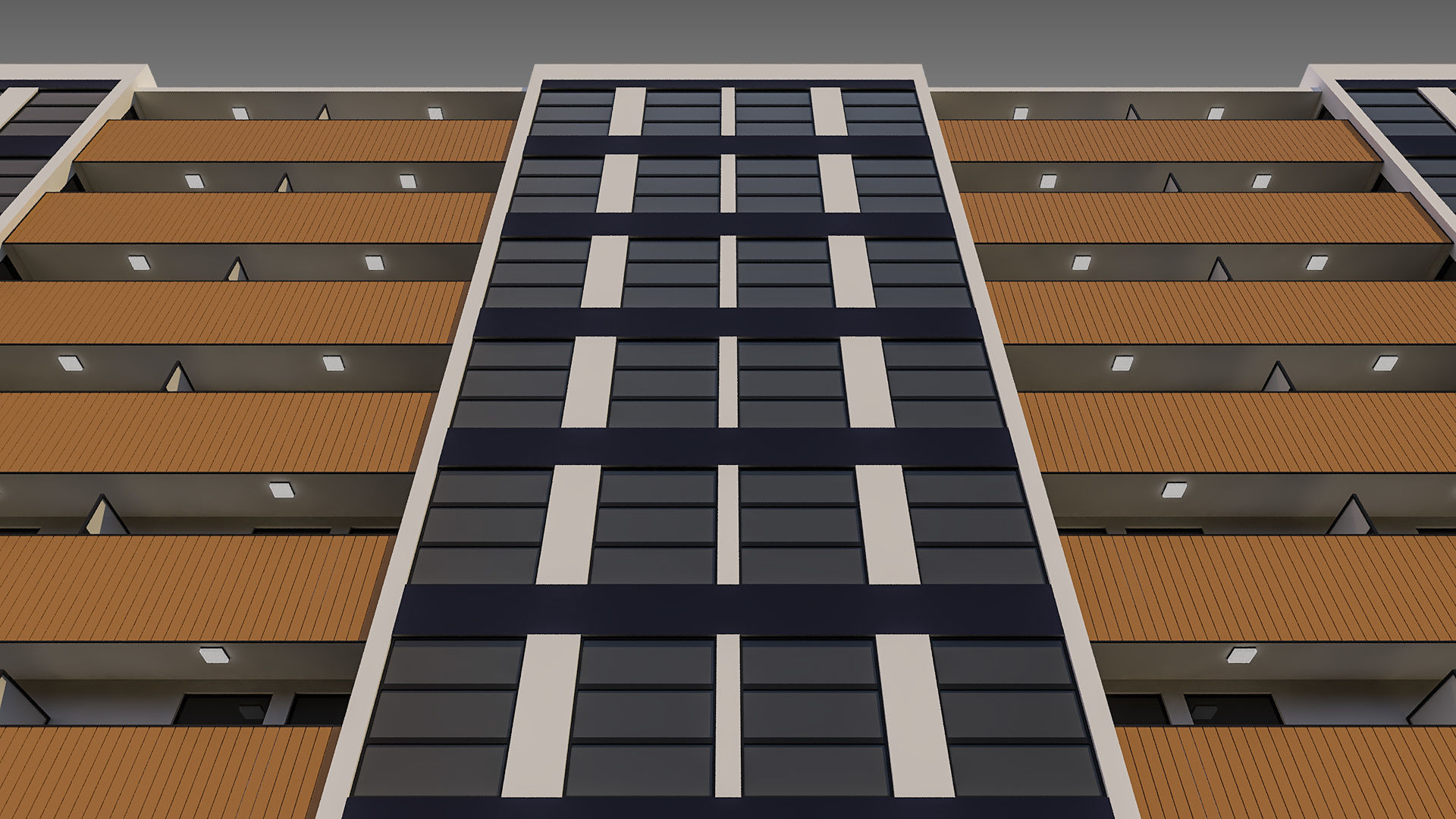 Apartment Building 005 3D model_4