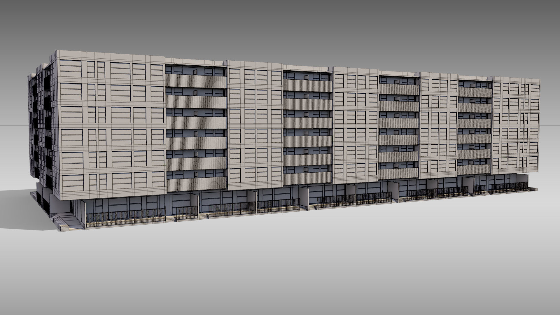 Apartment Building 005 3D model_10