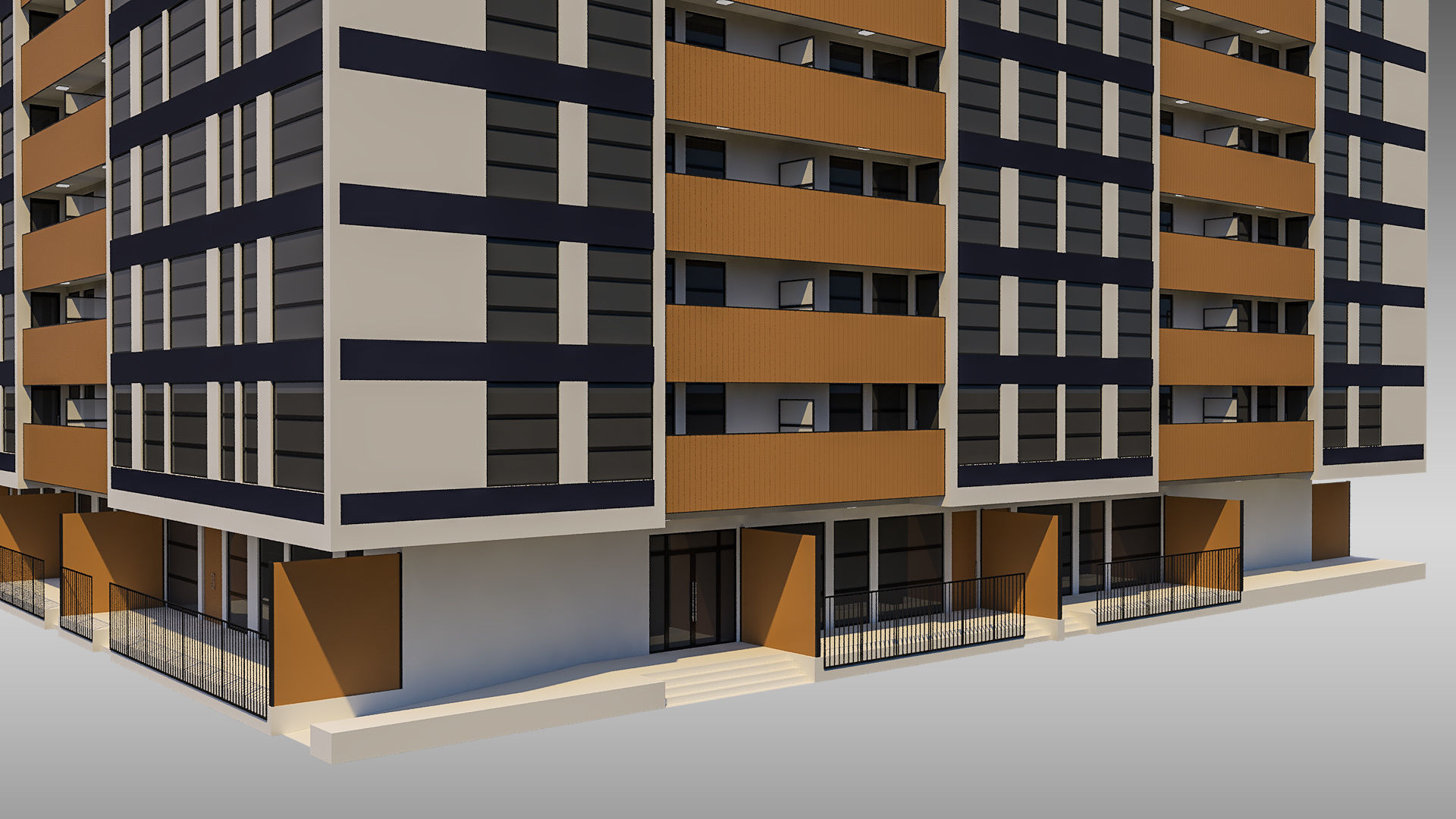Apartment Building 005 3D model_5