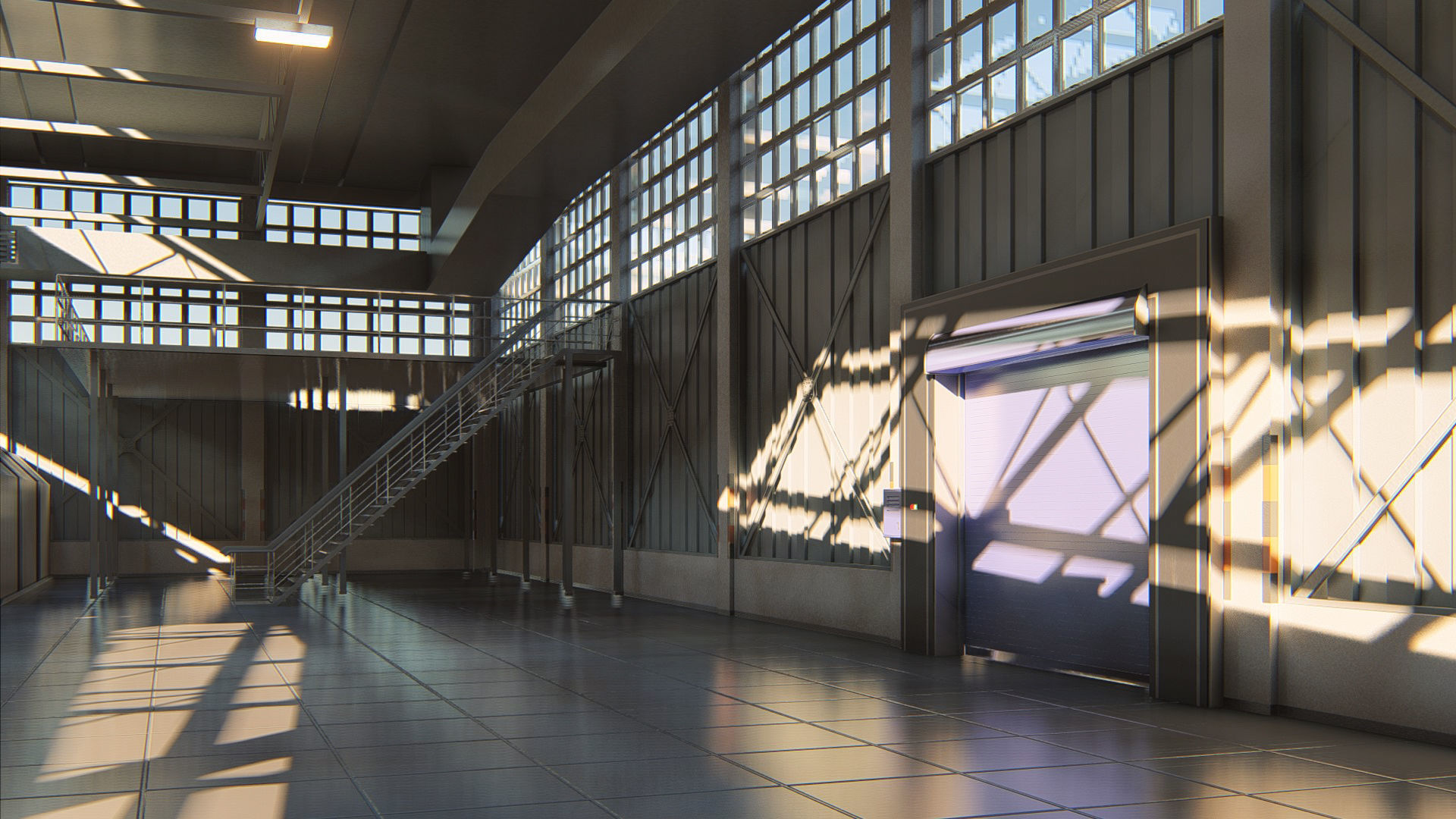 Warehouse industrial building 3D model_8