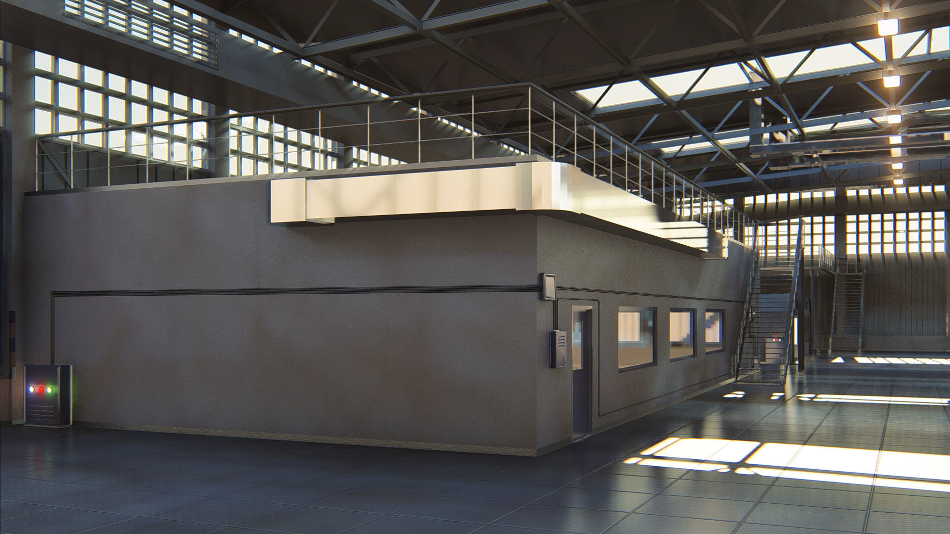Warehouse industrial building 3D model_6