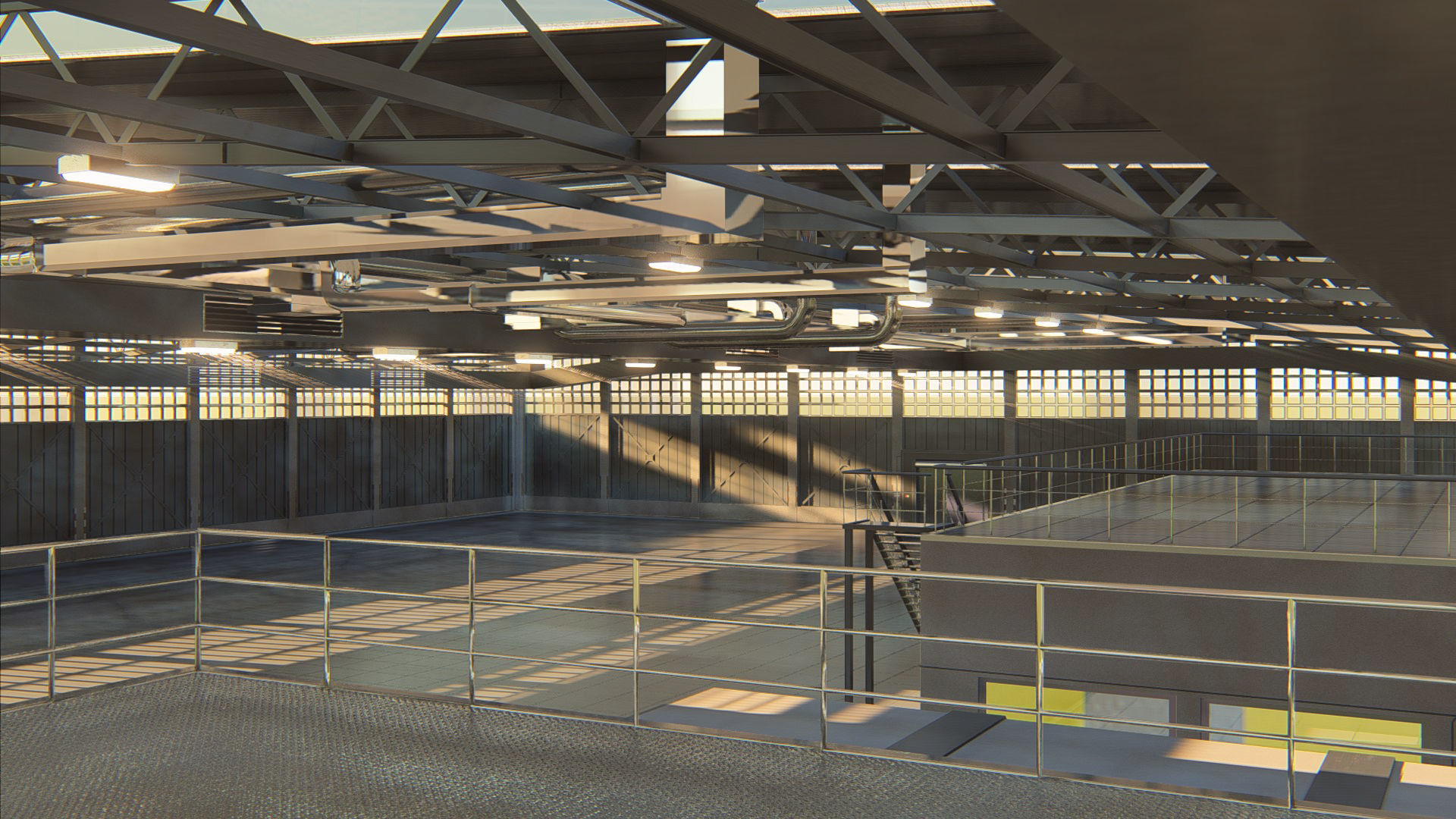 Warehouse industrial building 3D model_7