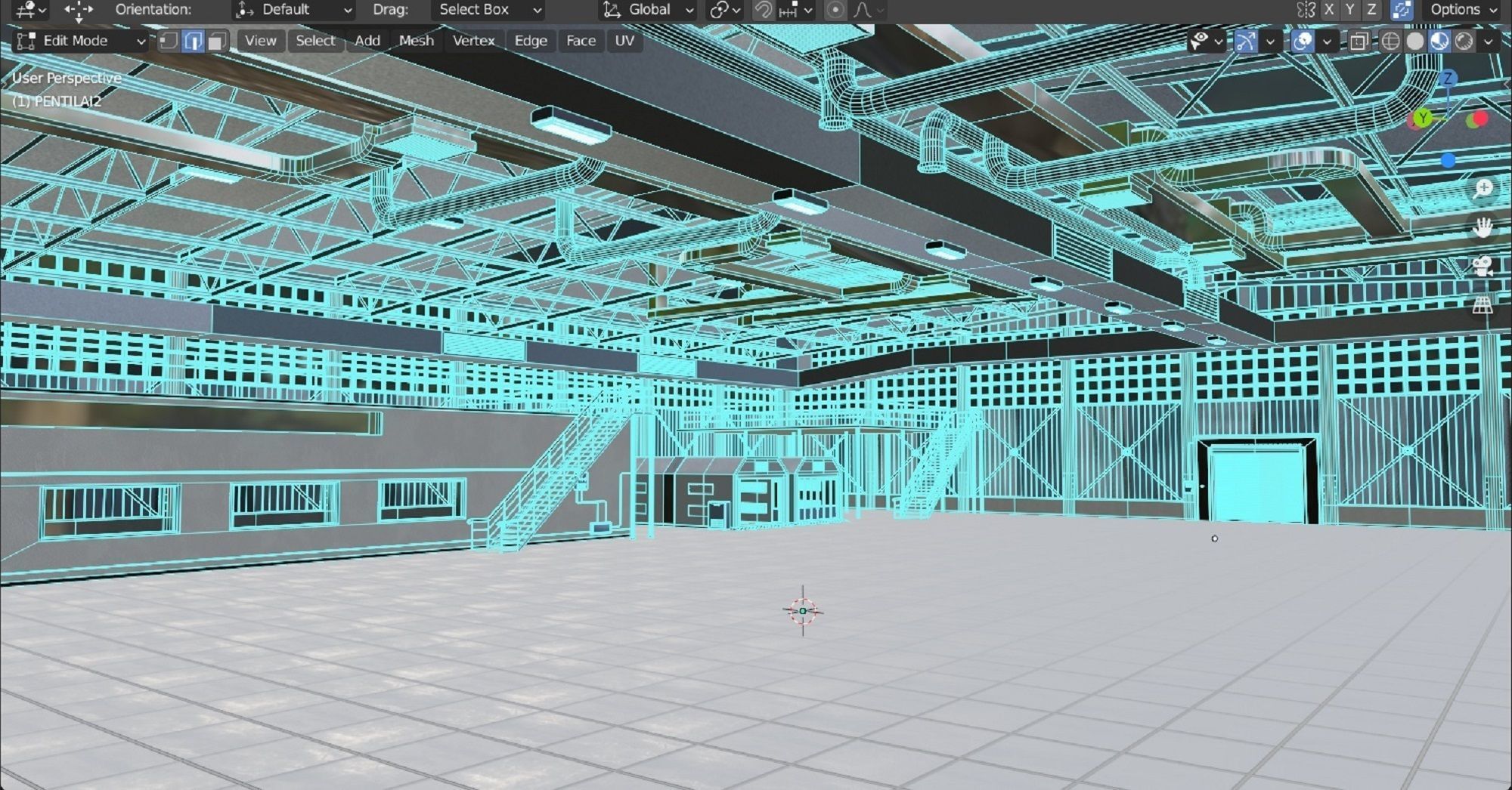 Warehouse industrial building 3D model_12