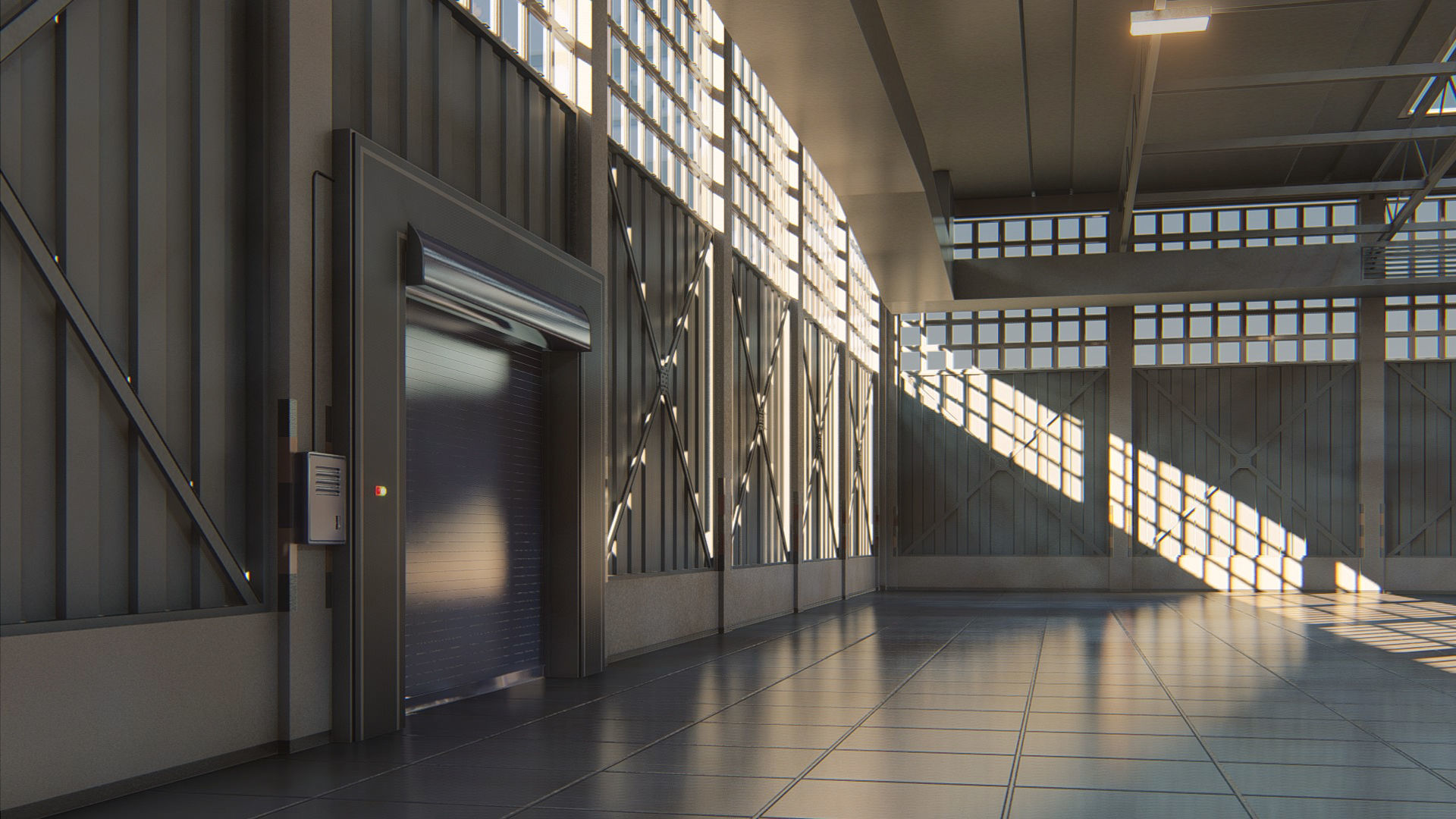 Warehouse industrial building 3D model_10