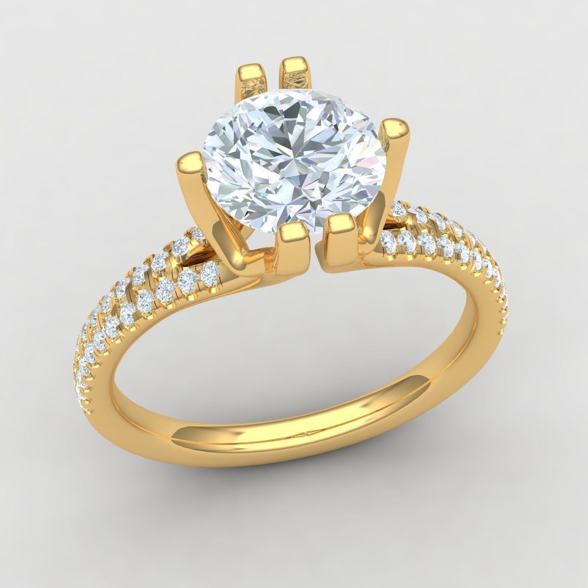 Solitaire Ring 3d Model 3D print model_3