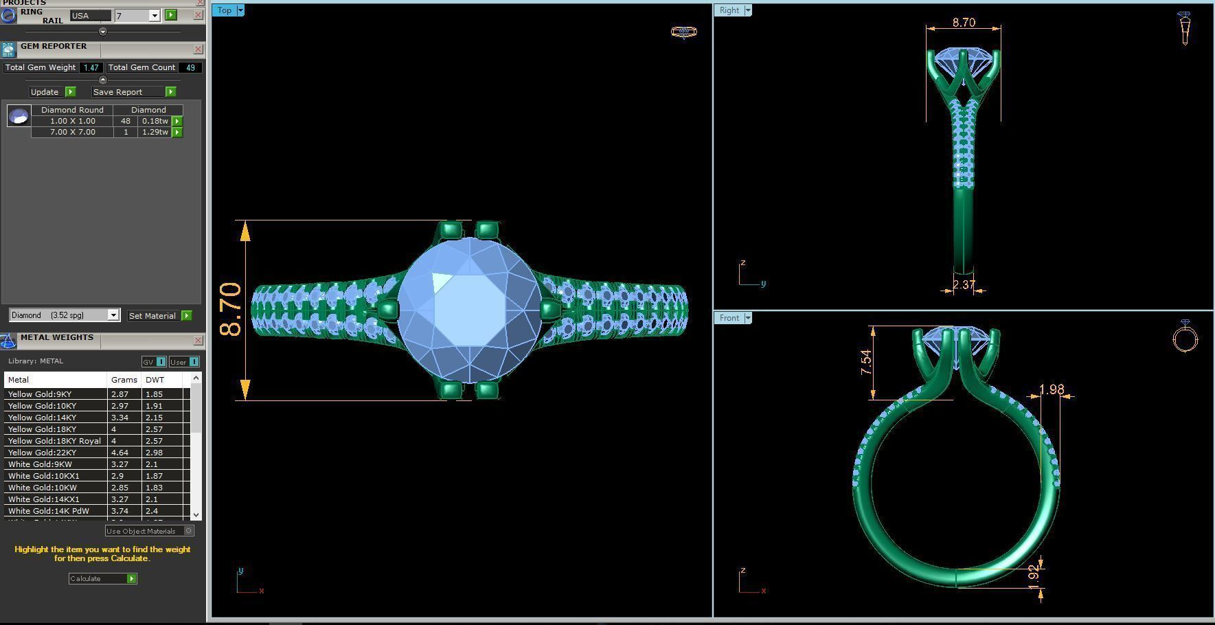 Solitaire Ring 3d Model 3D print model_1