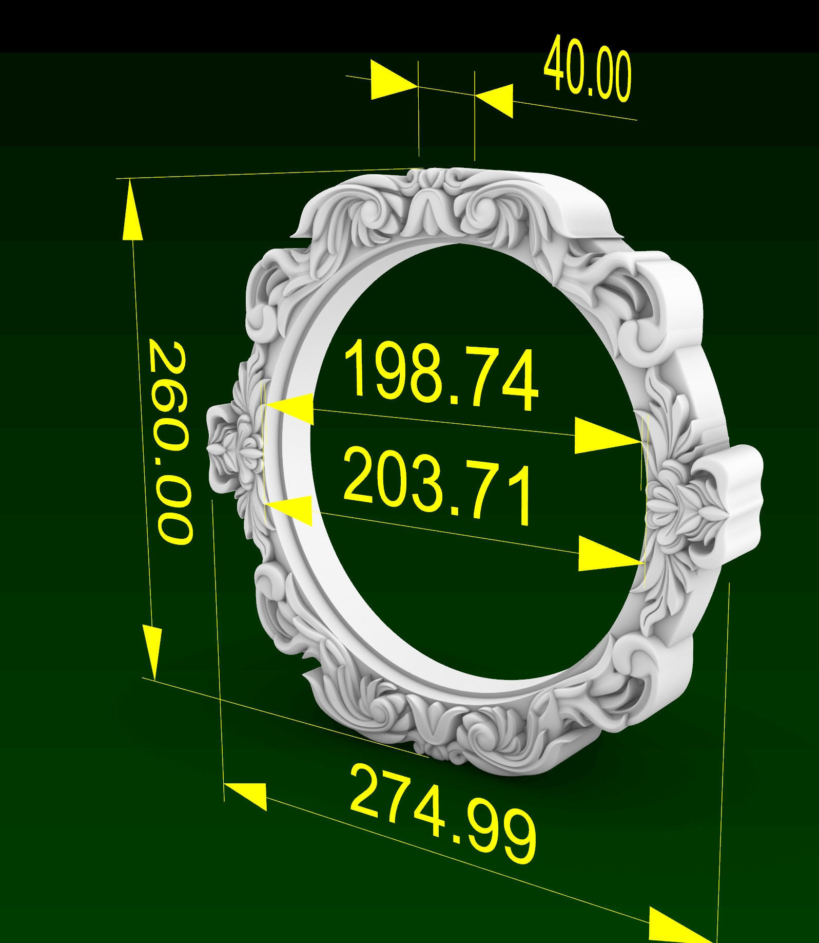 Round Photo Frame 3D model 3D printable CGTrader