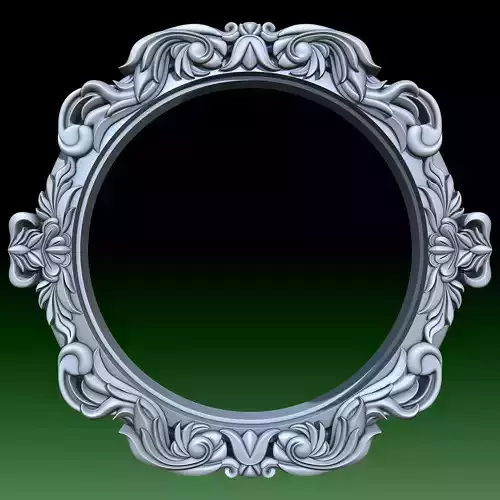 Round Photo Frame 3D print model