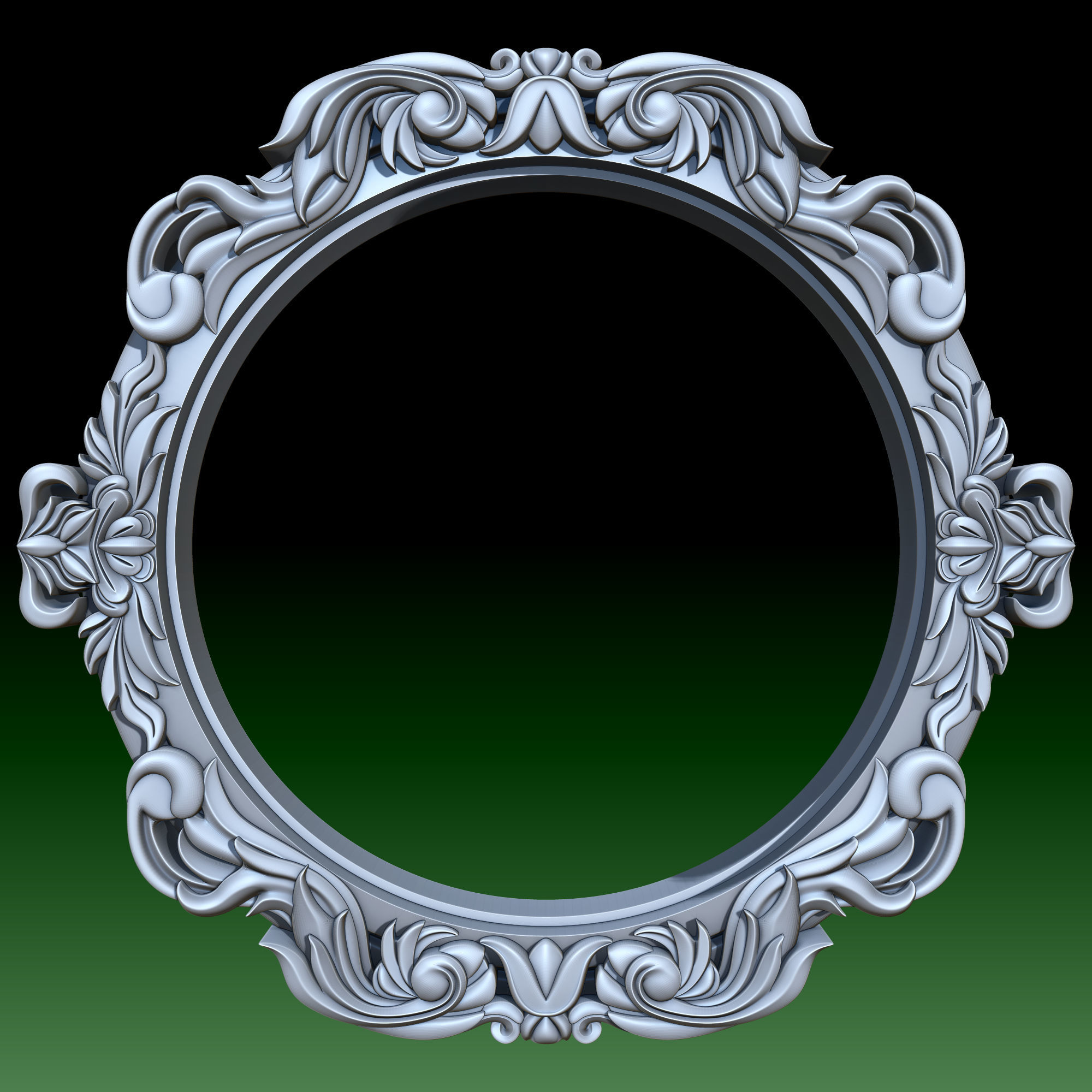 Round Photo Frame 3D model 3D printable CGTrader