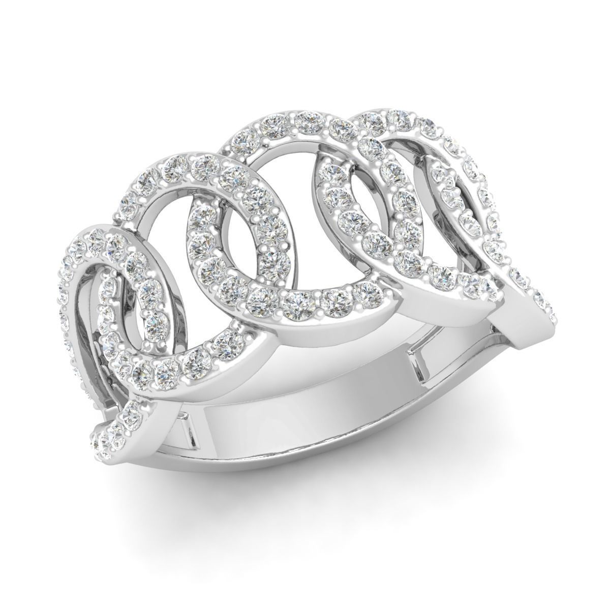 Cuban Link Ring Lower Weight  3D print model_4