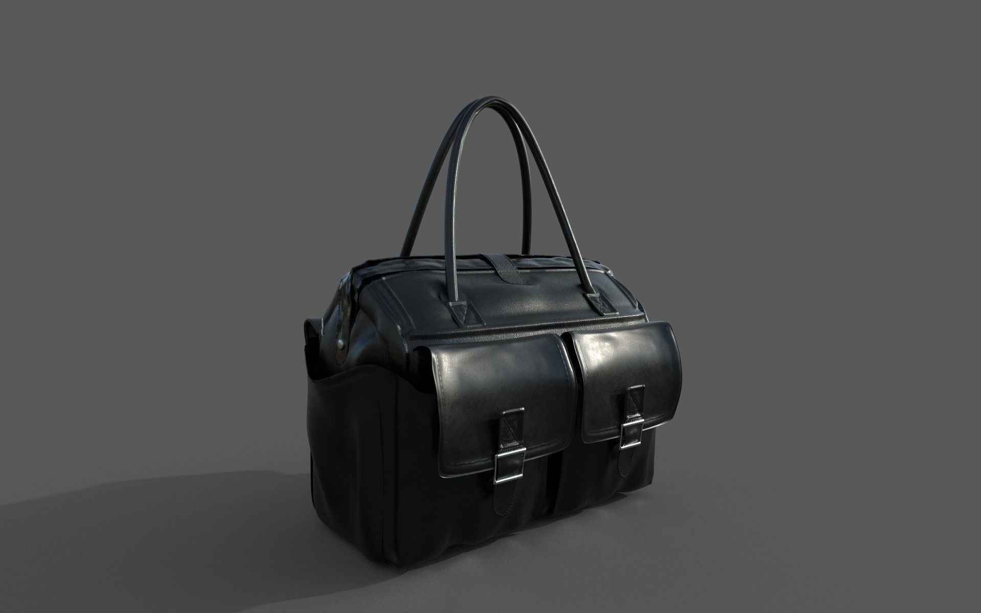 cosmetic bag  Low-poly 3D model_2