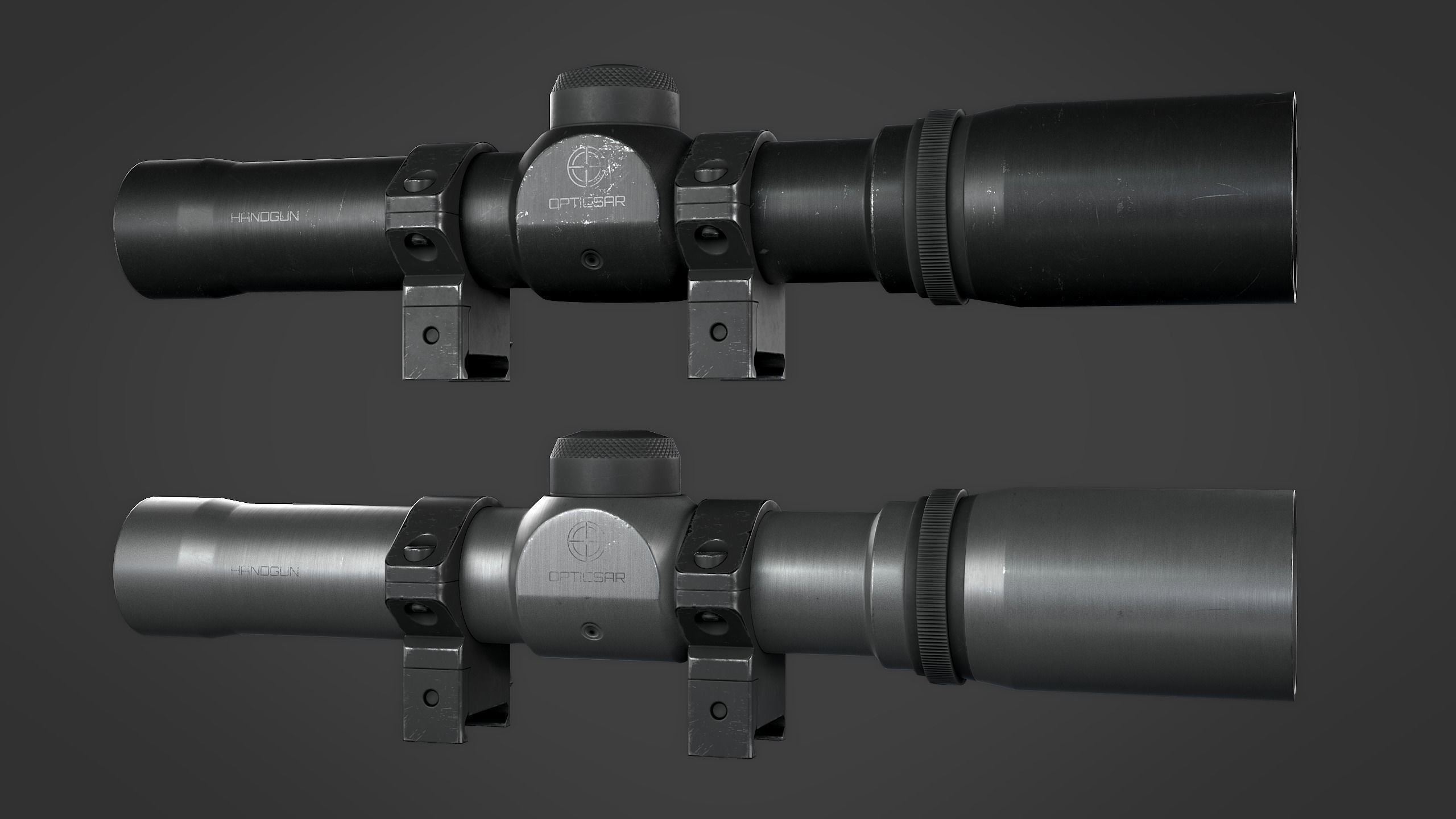 Desert Eagle with Modifications and Skins Low-poly 3D model_28