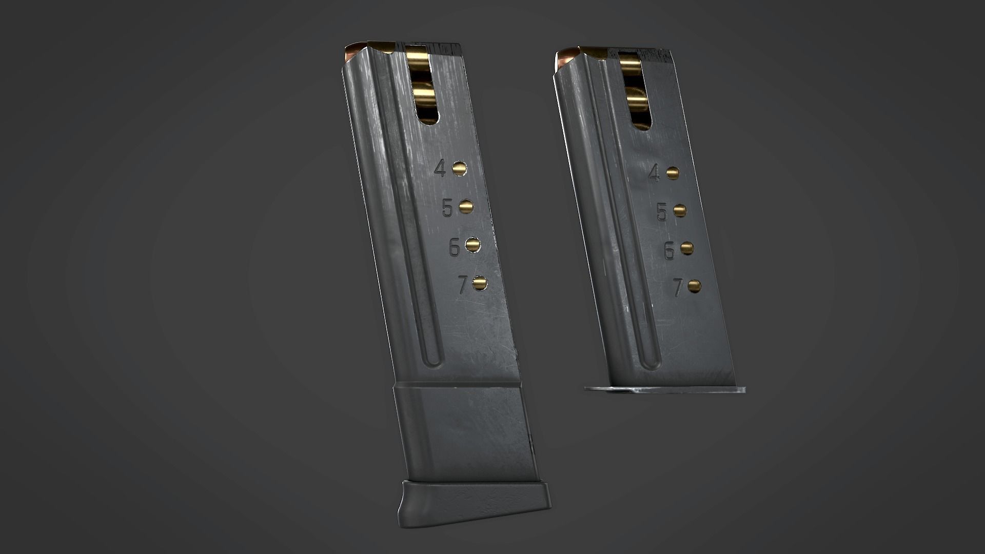 Desert Eagle with Modifications and Skins Low-poly 3D model_9