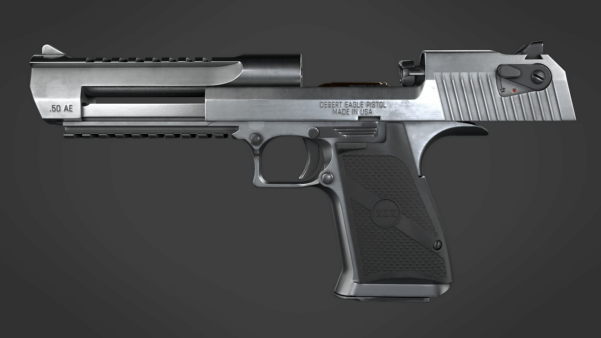 Desert Eagle with Modifications and Skins Low-poly 3D model_12